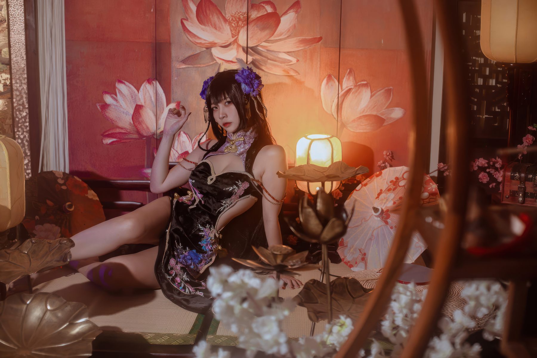 二佐Nisa 碧蓝航线 比叡鲟旗袍 COS写真