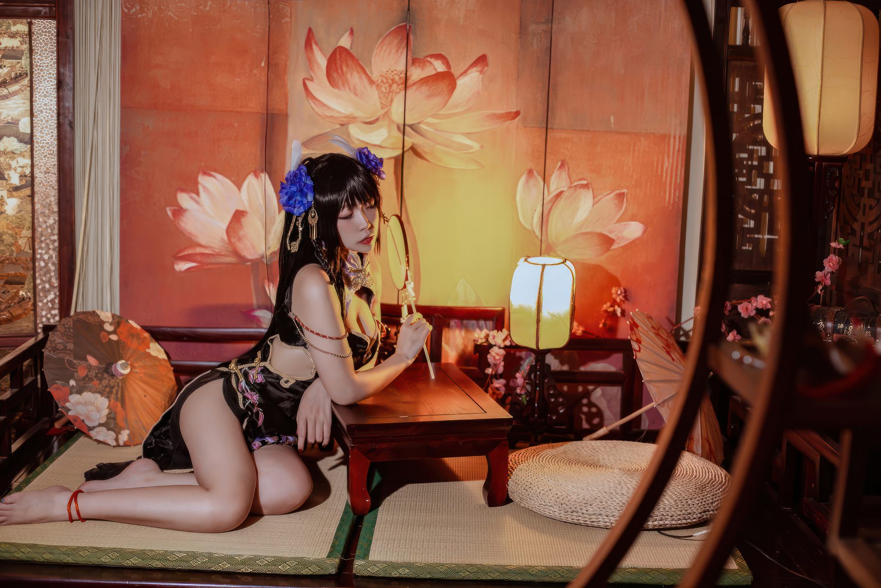二佐Nisa 碧蓝航线 比叡鲟旗袍 COS写真
