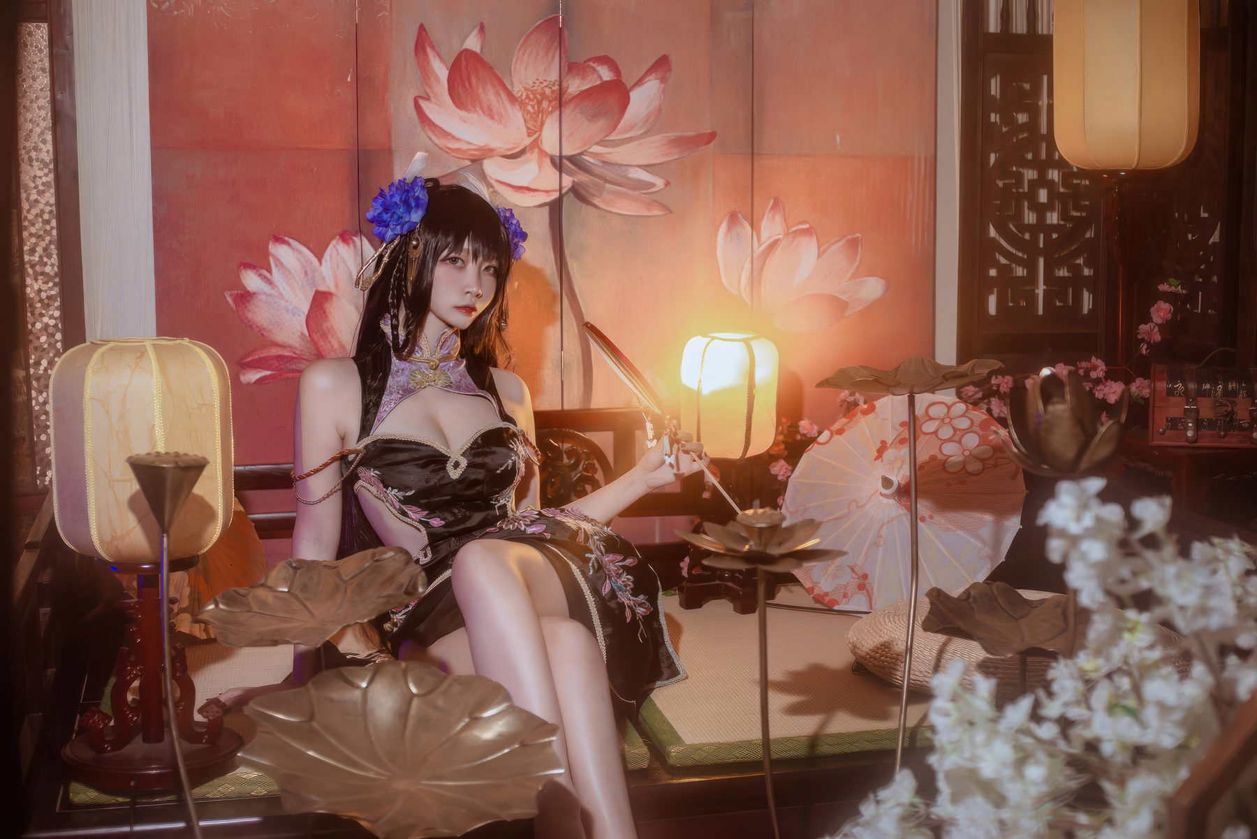 二佐Nisa 碧蓝航线 比叡鲟旗袍 COS写真