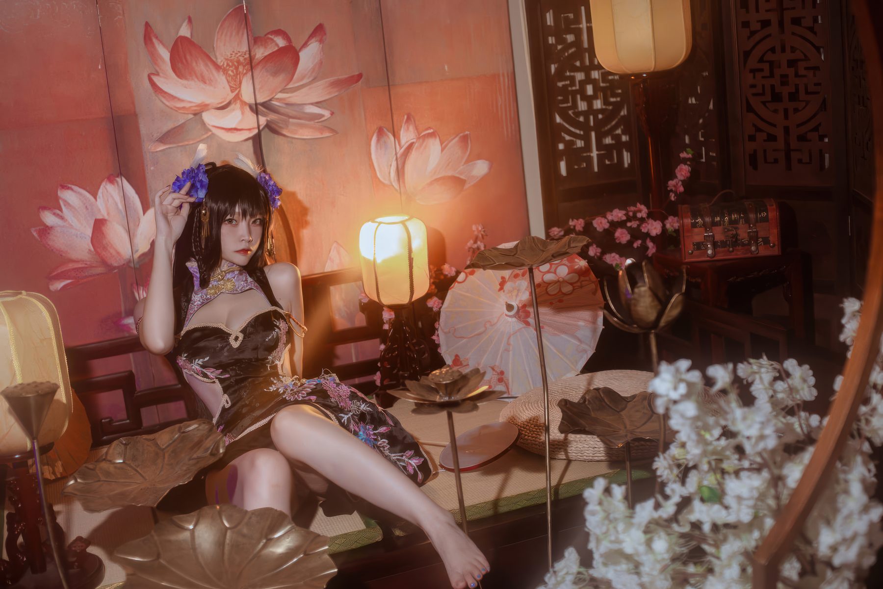 二佐Nisa cosplay写真_碧蓝航线比叡鲟旗袍合集 | 二佐Nisa COS比叡鲟旗袍全套图包 [24P-388MB]