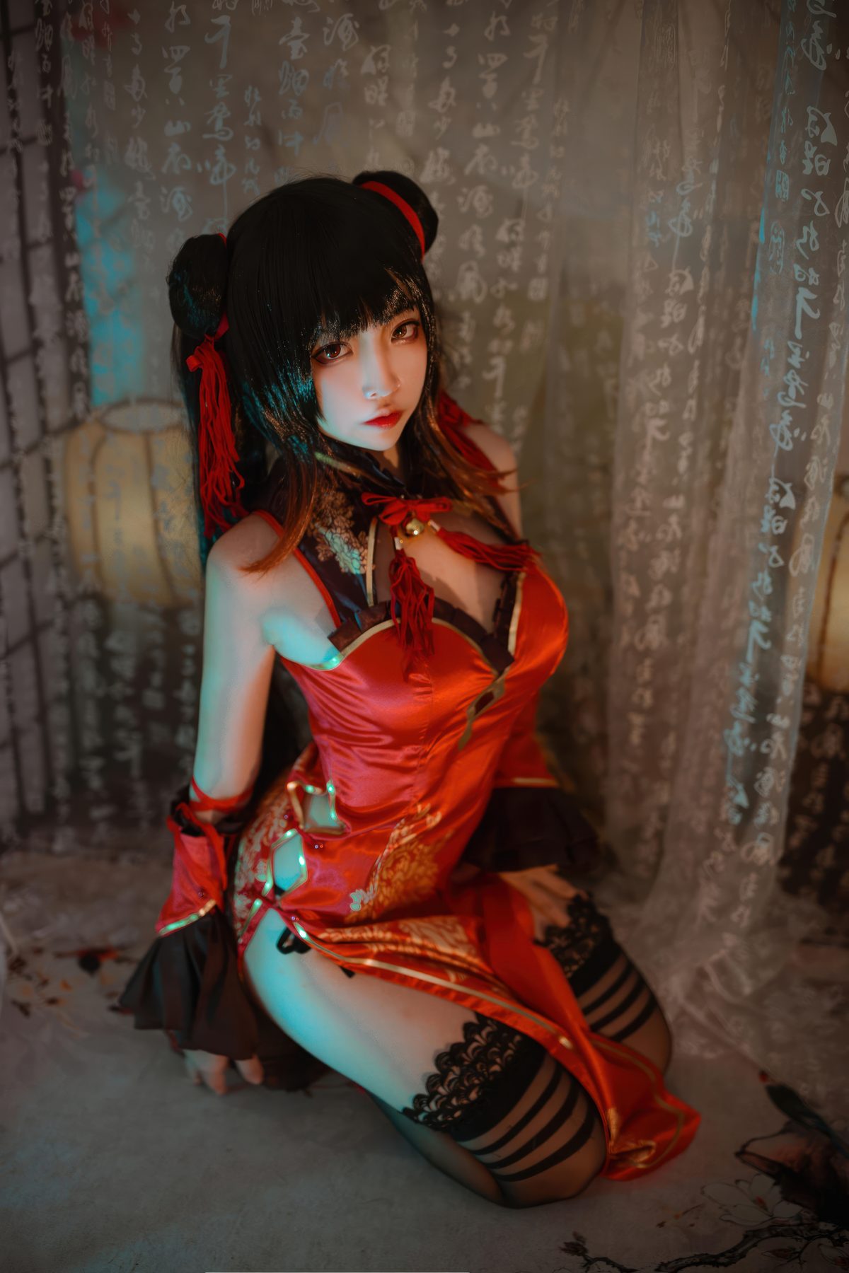 二佐Nisa cosplay写真_时崎狂三新春旗袍合集 | 二佐Nisa COS时崎狂三全套图包 [15P-168.1M]