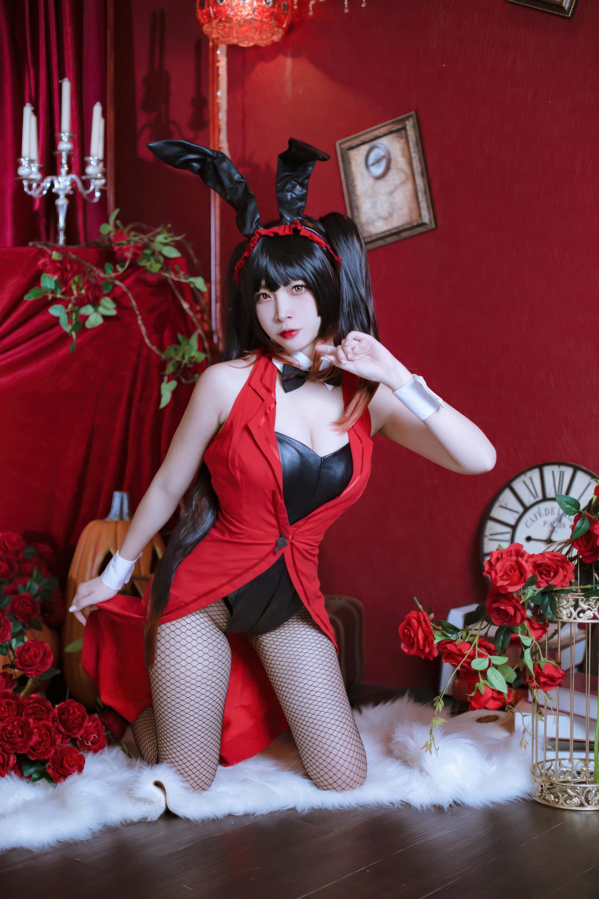 二佐Nisa 时崎狂三 兔女郎 COS写真