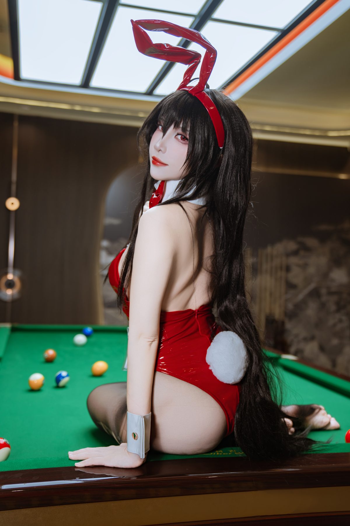 二佐Nisa 碧蓝航线 大凤·桌球兔女郎 COS写真