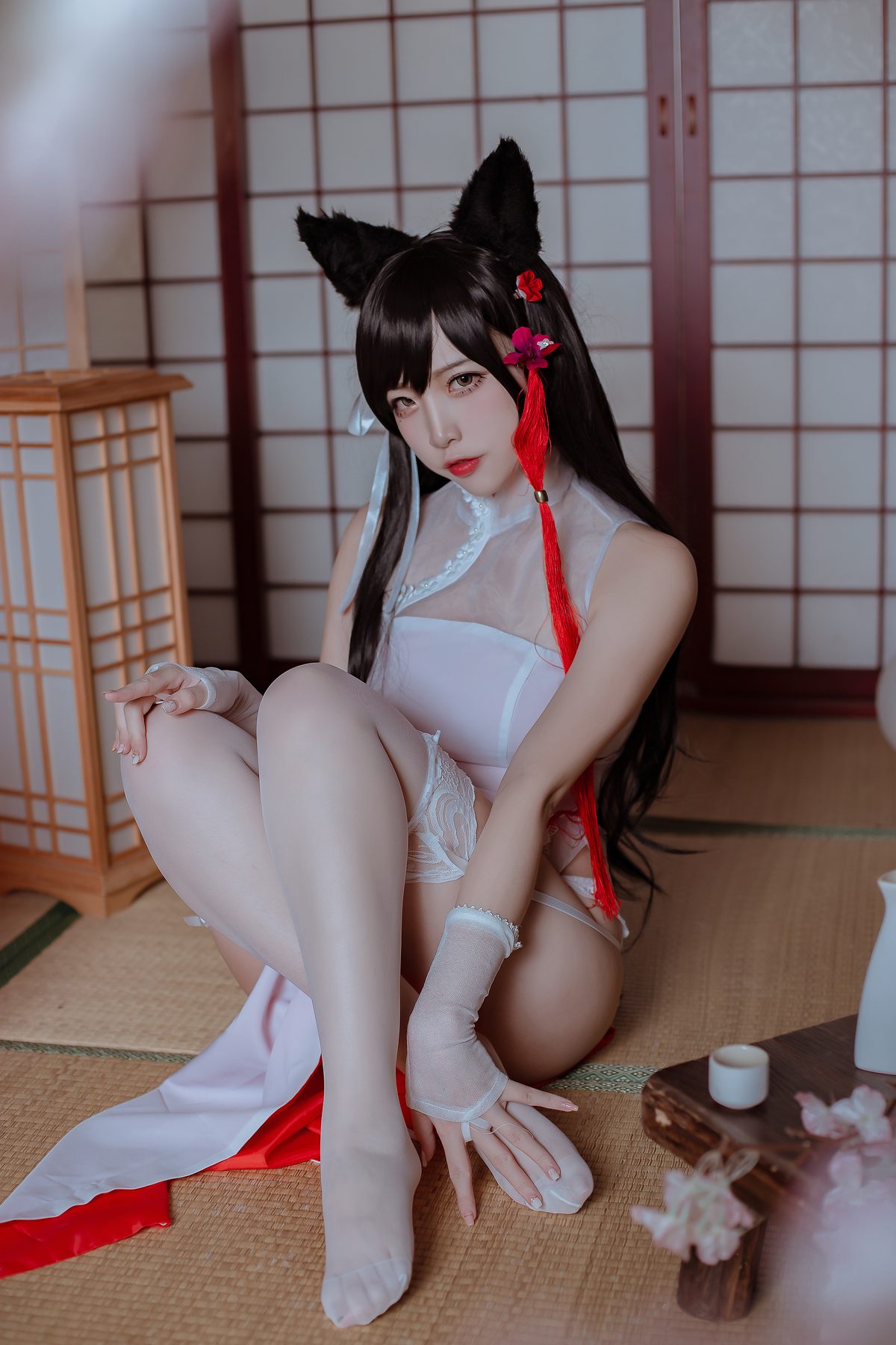 二佐Nisa 犬之眷 碧蓝航线 爱宕 旗袍 COS写真