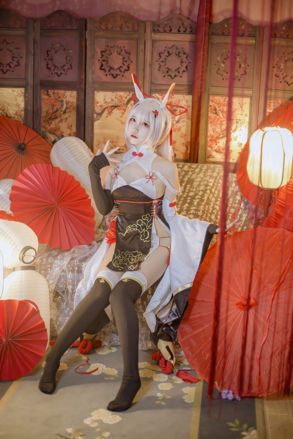 二佐Nisa cosplay写真_碧蓝航线绫波新春旗袍合集 | 二佐Nisa COS绫波全套图包 [27P-207M]