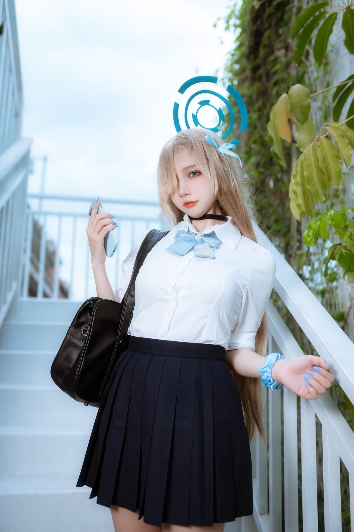 二佐Nisa 蔚蓝档案 一之濑明日奈 JK制服 COS写真