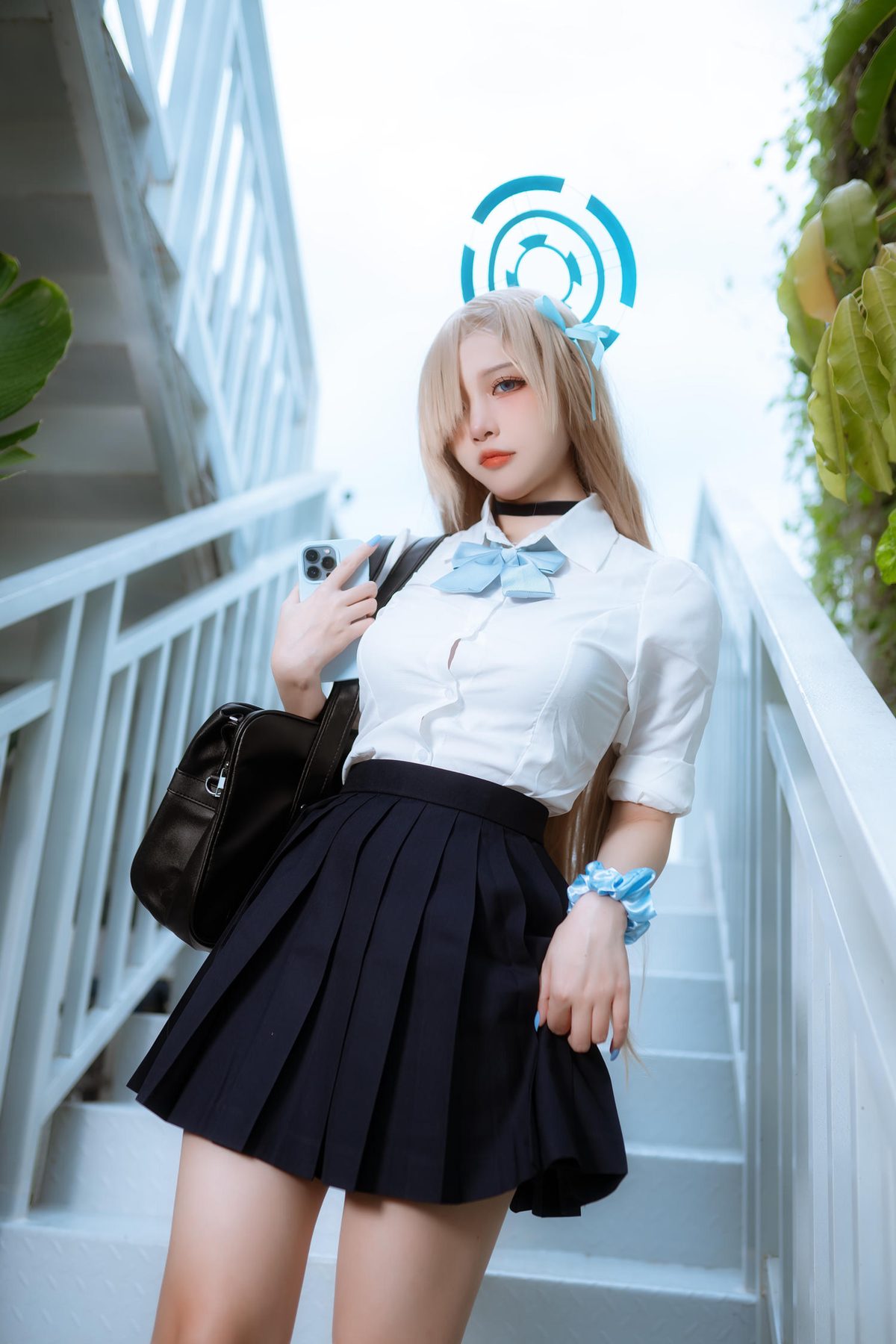 二佐Nisa 蔚蓝档案 一之濑明日奈 JK制服 COS写真