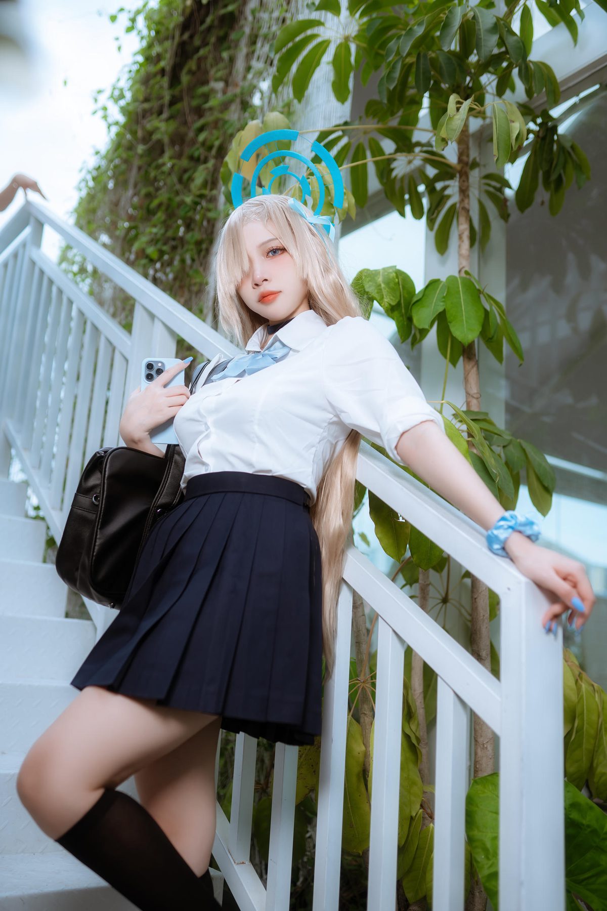 二佐Nisa 蔚蓝档案 一之濑明日奈 JK制服 COS写真