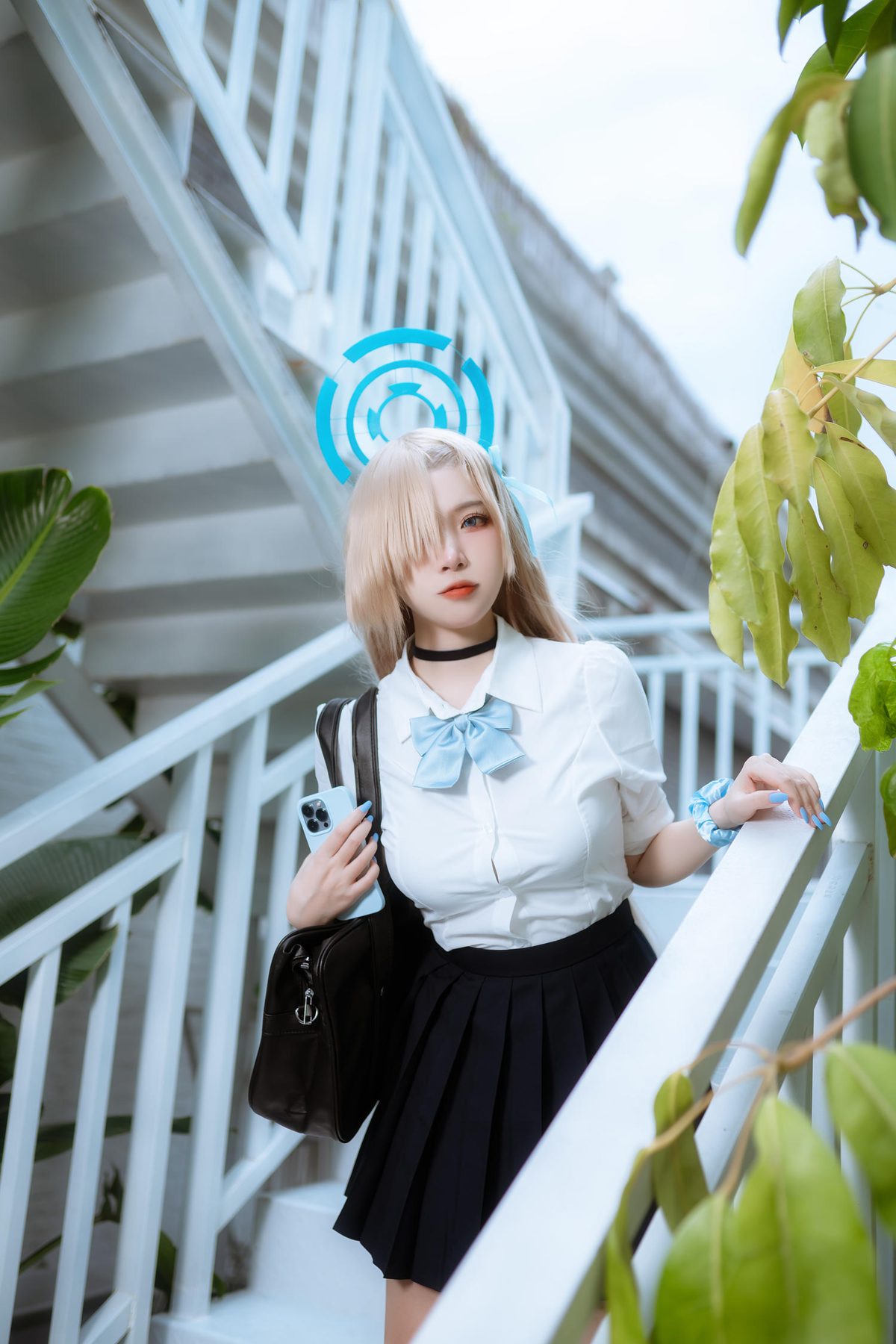 二佐Nisa 蔚蓝档案 一之濑明日奈 JK制服 COS写真
