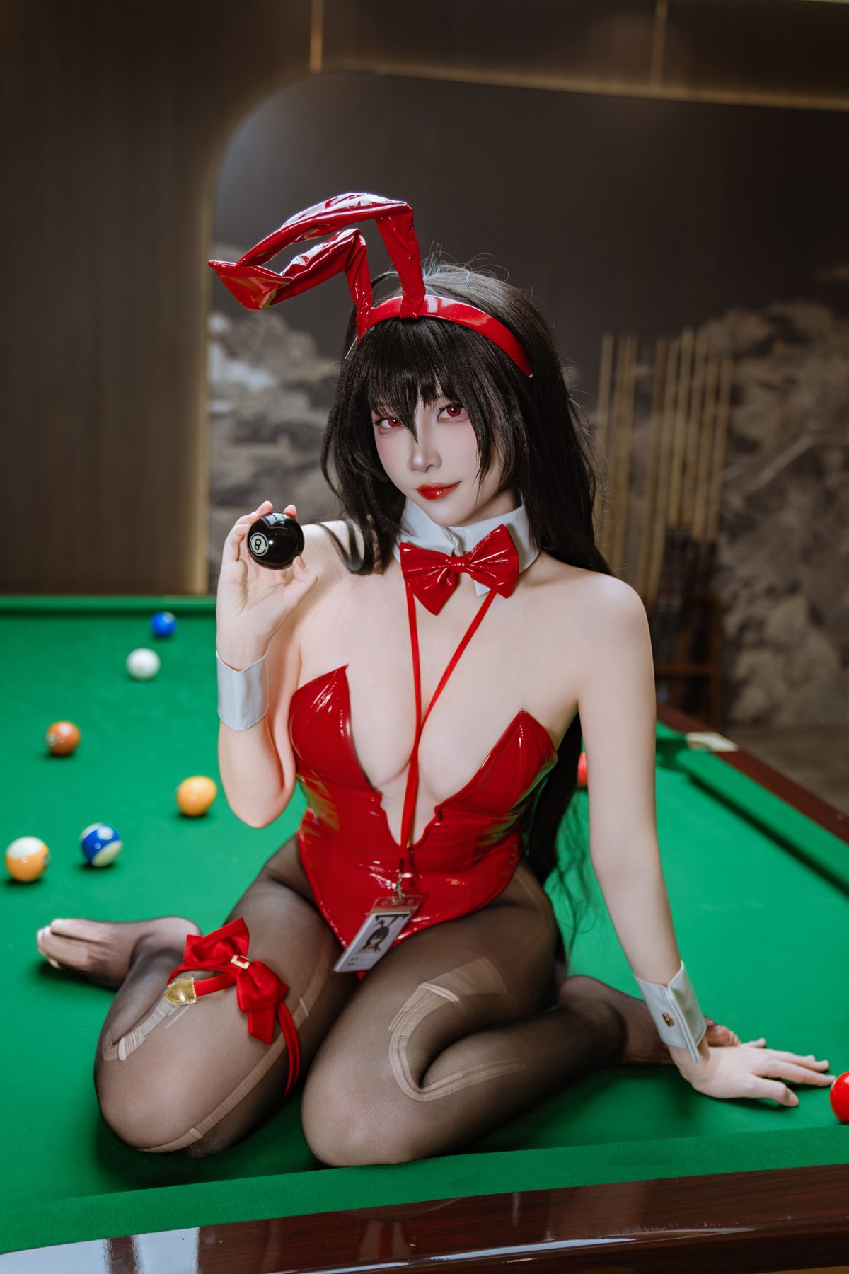 二佐Nisa 碧蓝航线 大凤·桌球兔女郎31P 680 COS写真