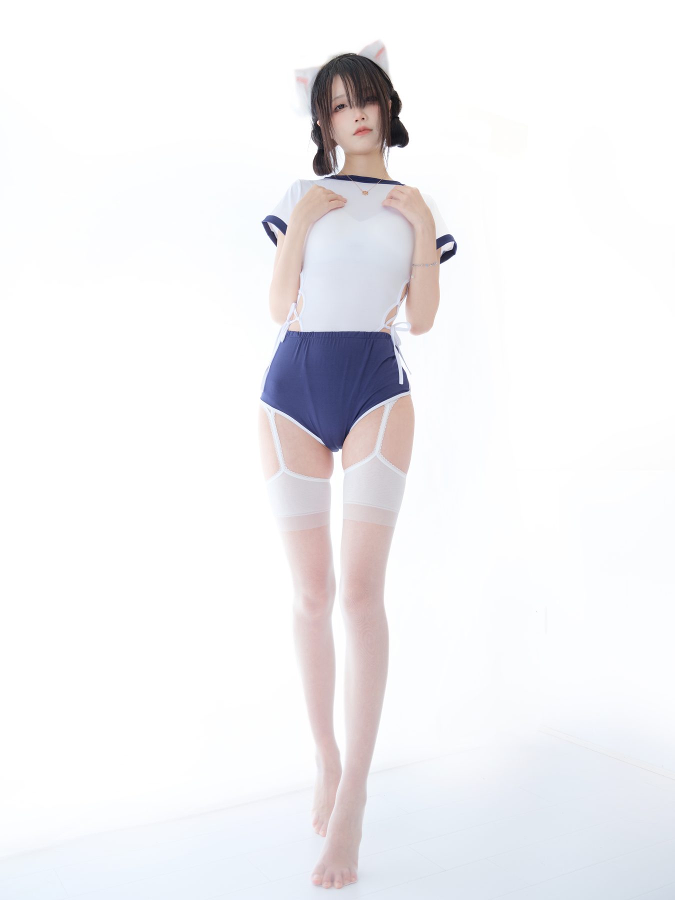 五更百鬼 舰长 体操服 猫耳 COS写真