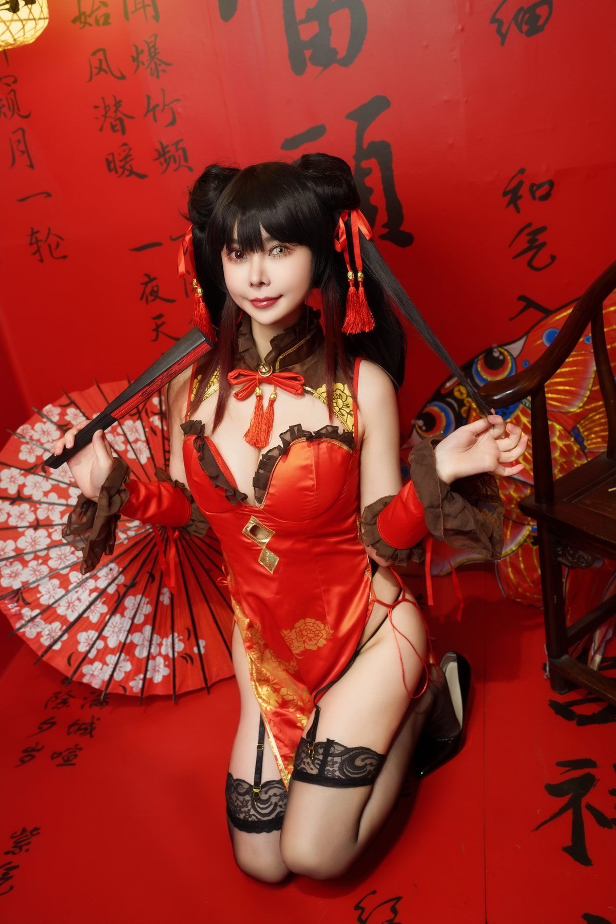 亚马逊鲶鱼 时崎狂三 旗袍 COS写真