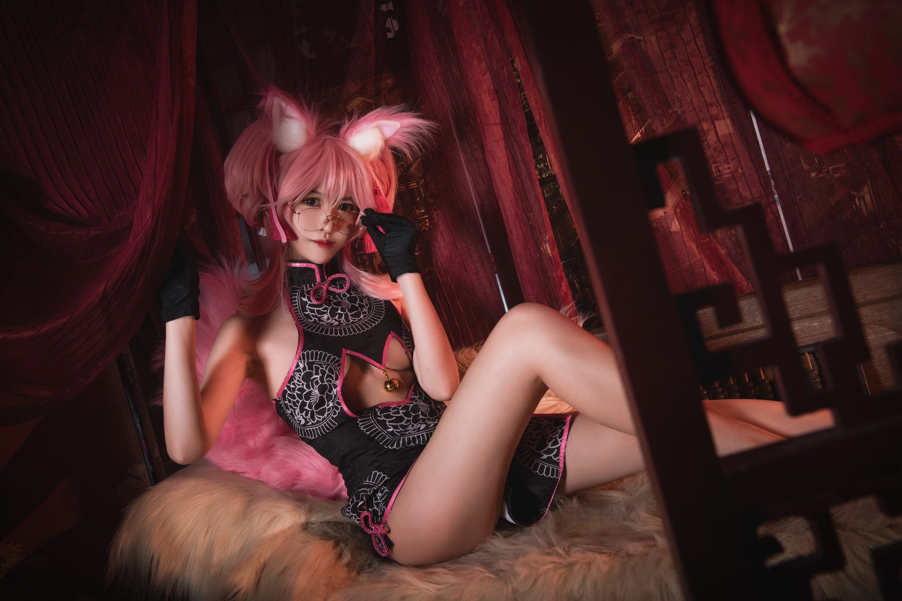 亚马逊鲶鱼 FGO 玉藻前旗袍 COS写真