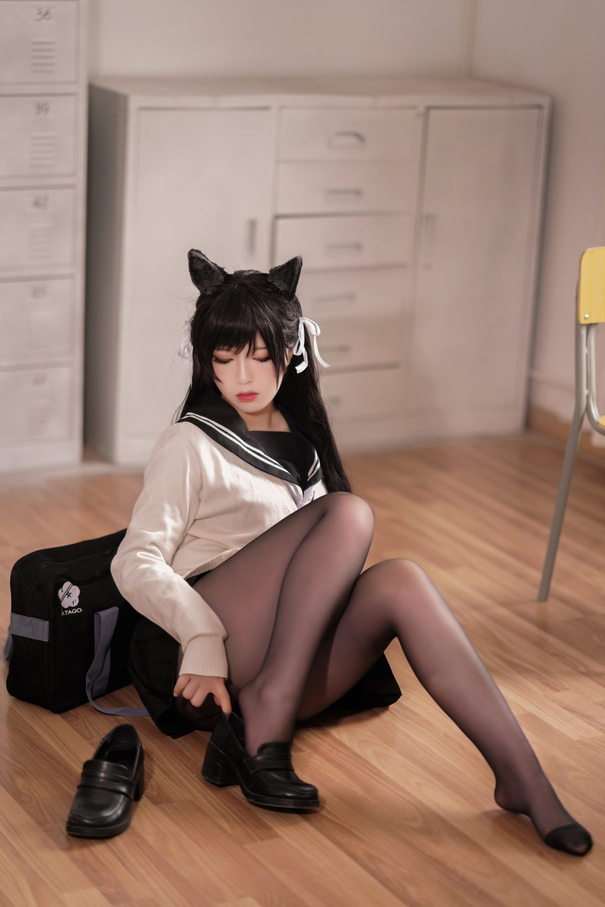 半半子 爱宕 学园幻想曲 COS写真