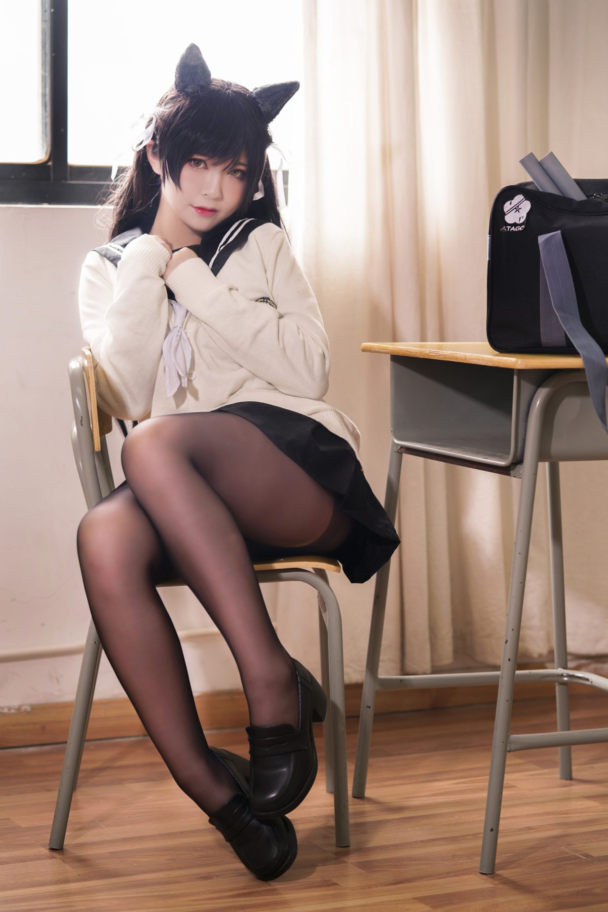 半半子 爱宕 学园幻想曲 COS写真