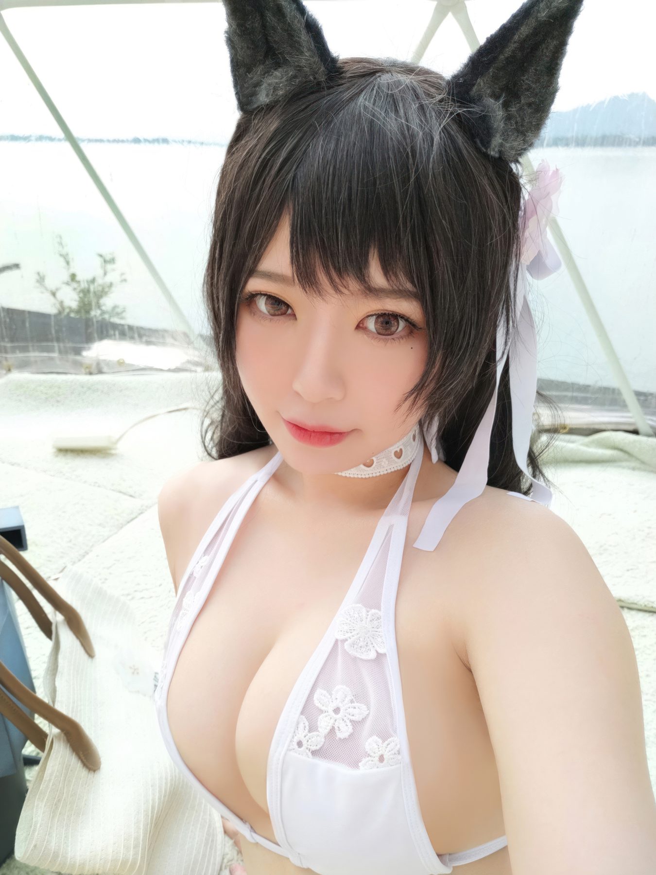 半半子 碧蓝航线 爱宕泳装 COS写真