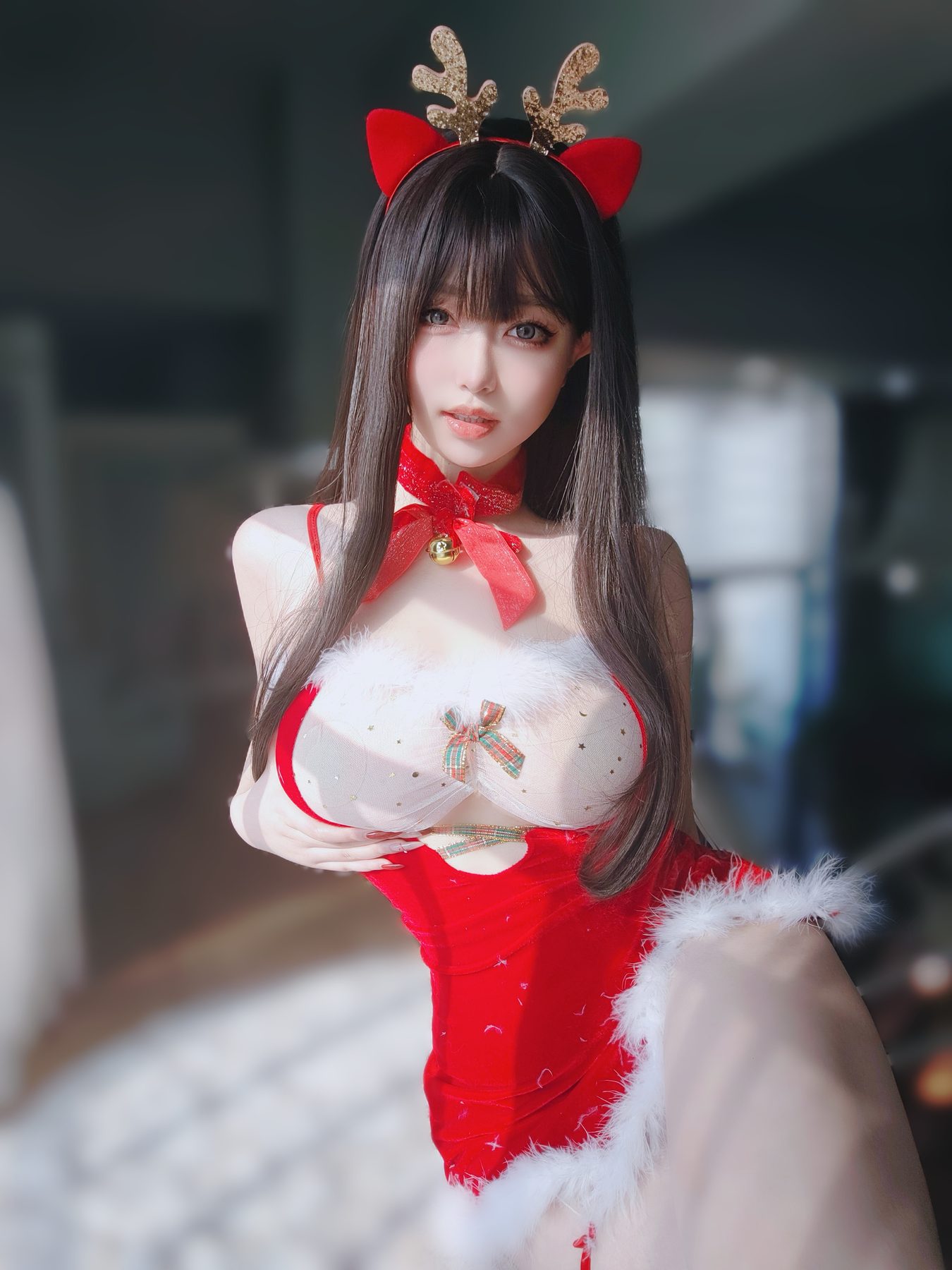 女主K 圣诞麋鹿 COS写真