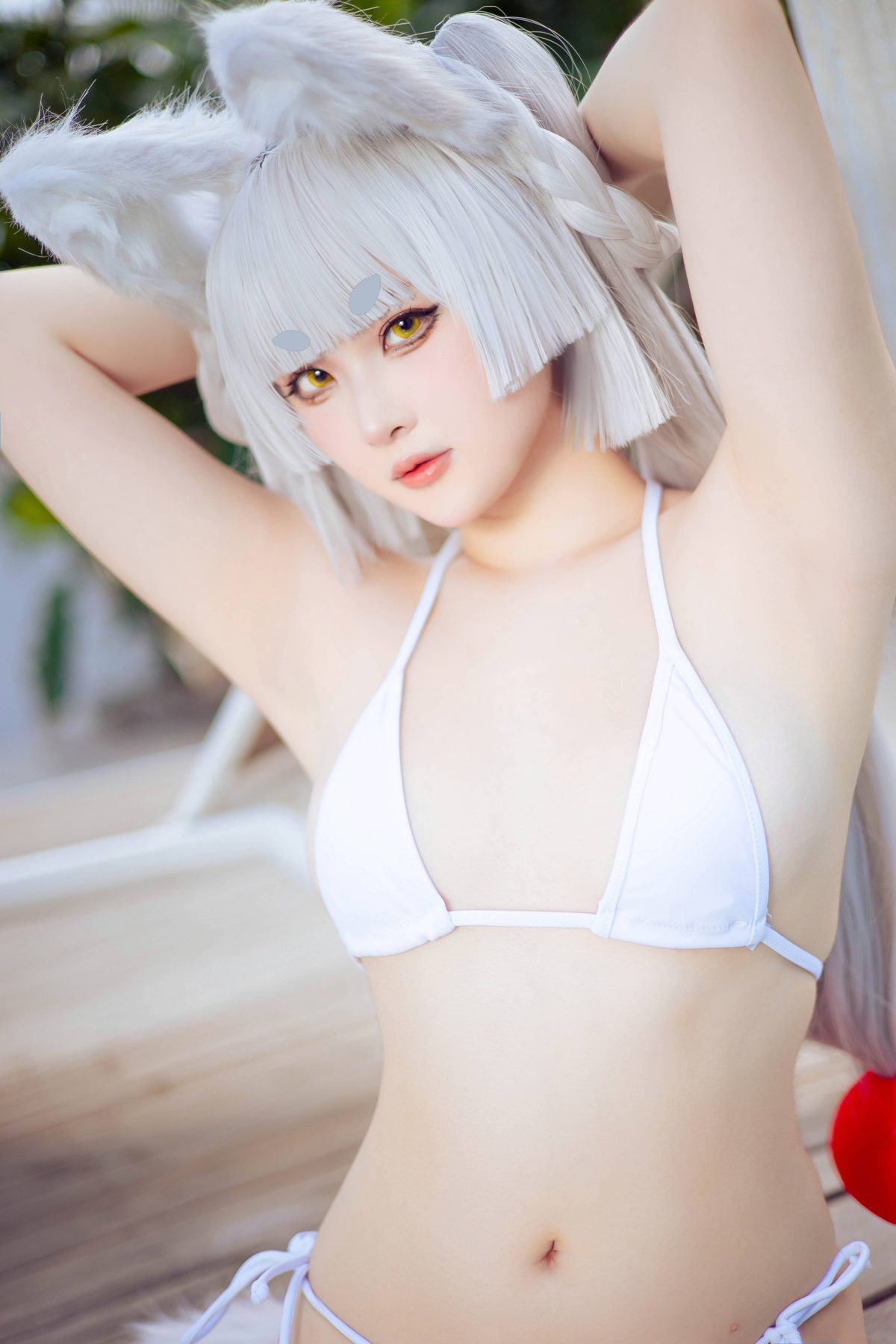 屿鱼 cosplay写真_兽耳白毛狐狸合集 | 屿鱼 COS兽耳白毛狐狸全套图包 [19P-35.8M]