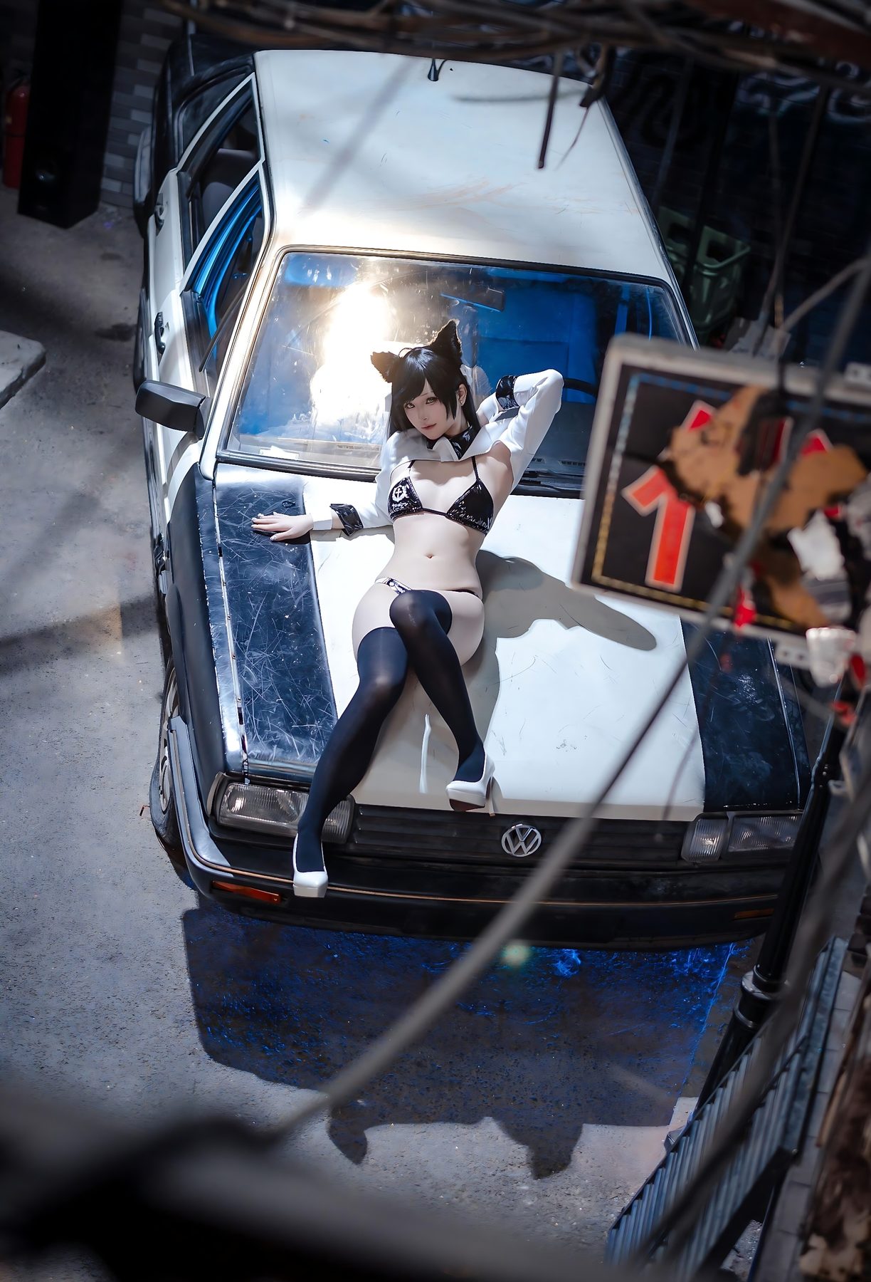 屿鱼 碧蓝航线 爱宕赛车服 COS写真