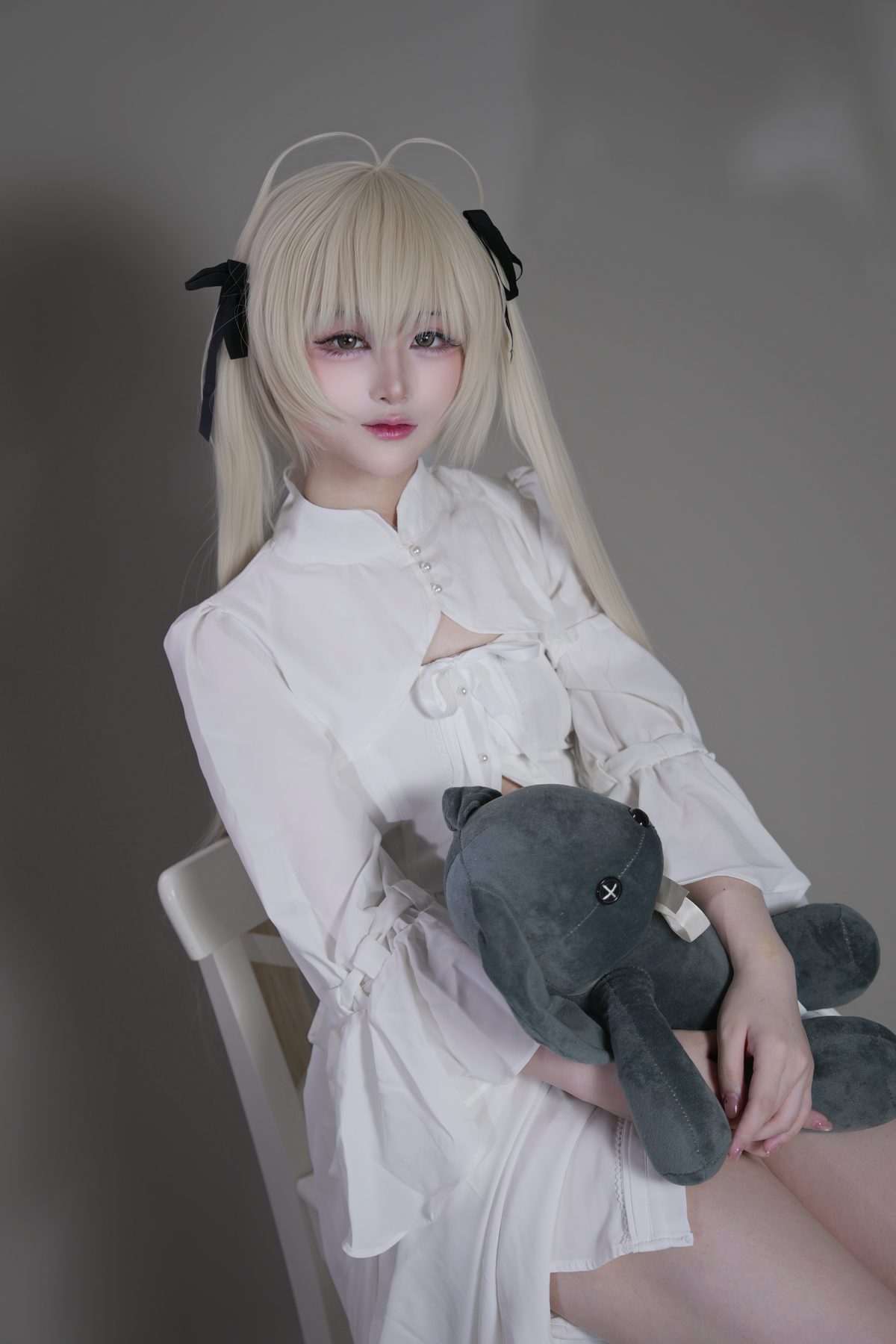 幼愛Youmeko 缘之空 春日野穹白裙 COS写真