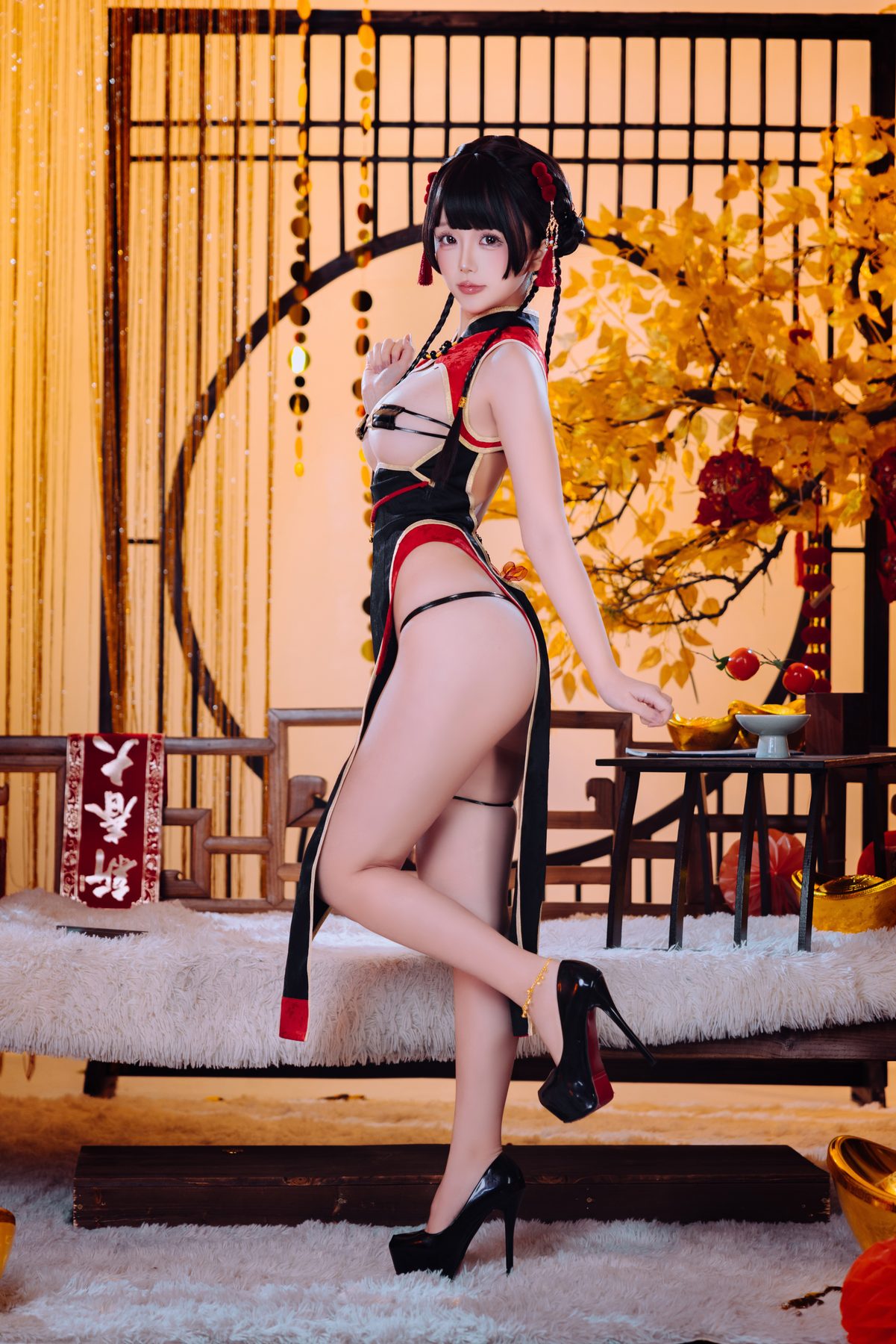 日奈娇 新年限定旗袍 COS写真