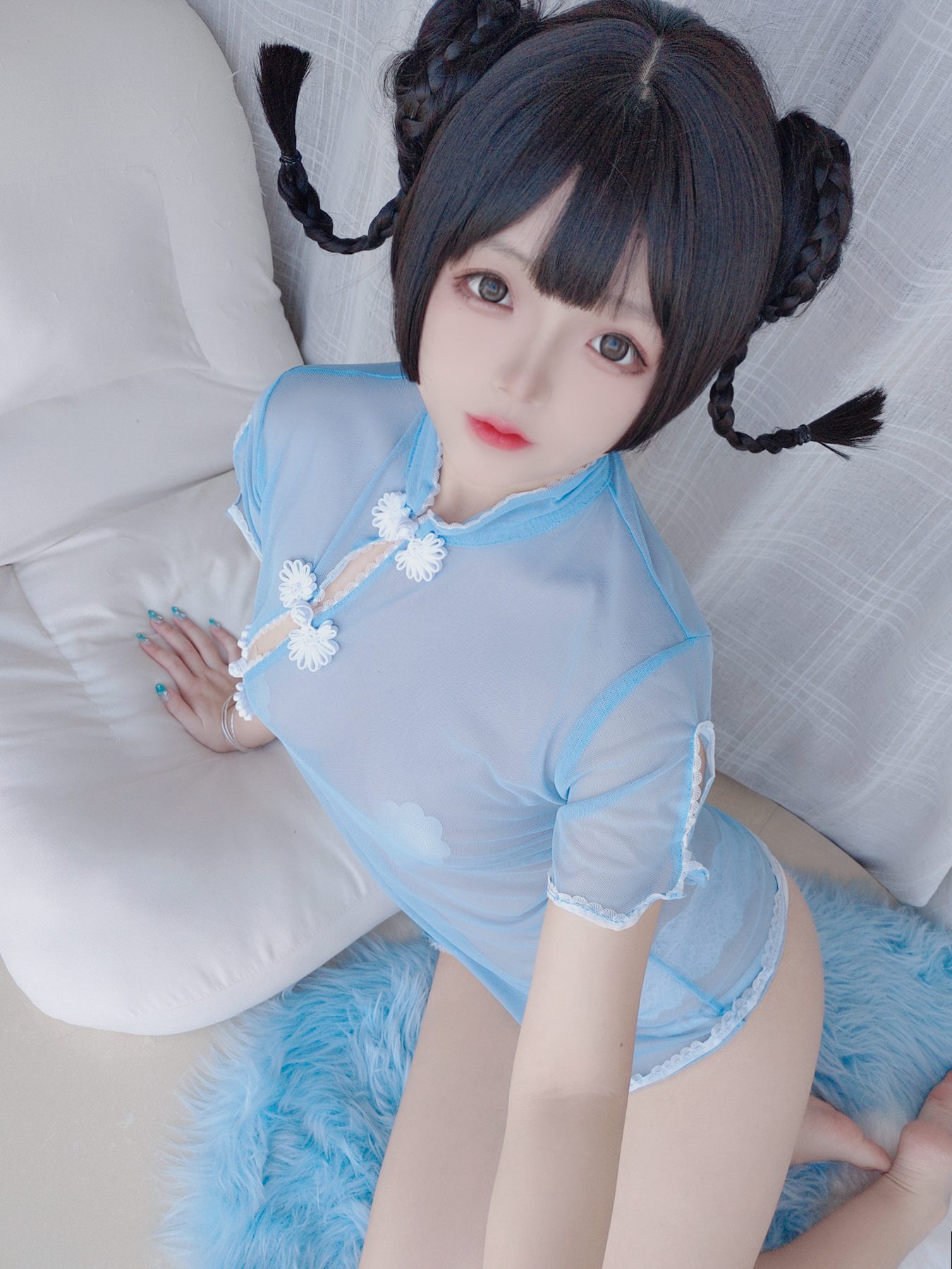 日奈娇 透明旗袍自拍 COS写真