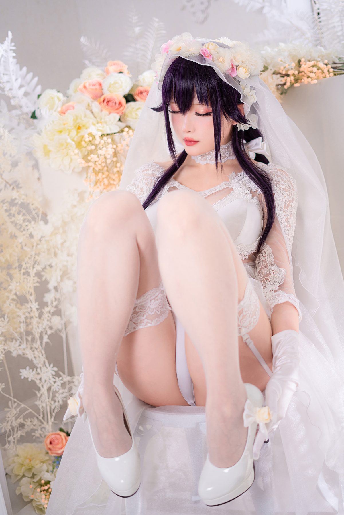 星之迟迟 纯白と漆黑-吾妻 COS写真