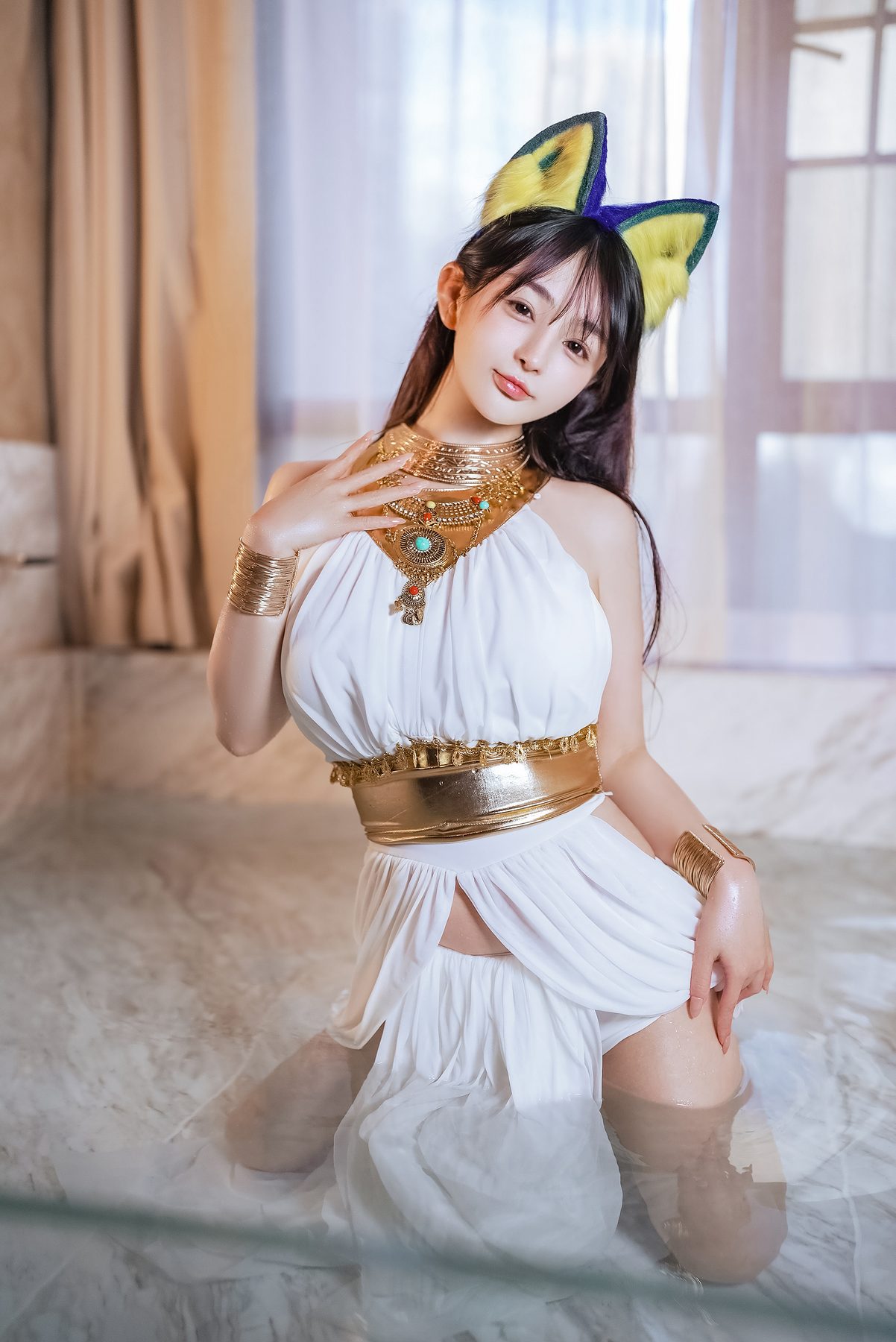 桜井宁宁 白色猫娘 COS写真