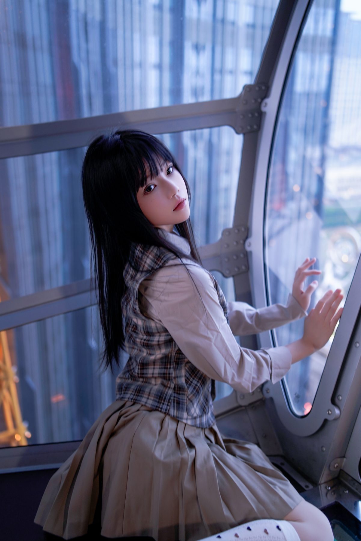 桜桃喵 制服摩天轮 COS写真