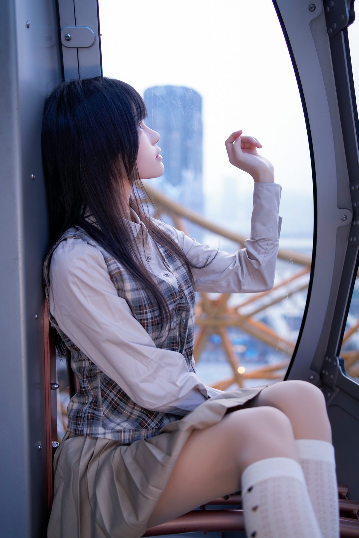 桜桃喵 制服摩天轮 COS写真