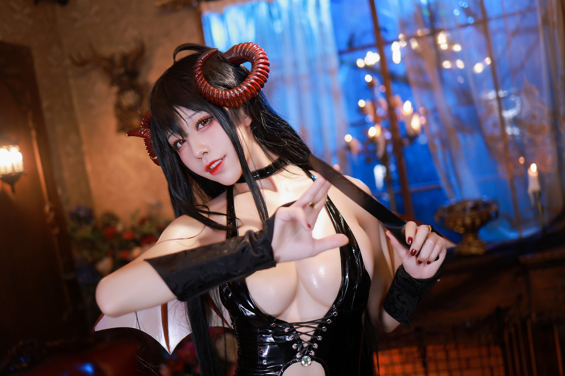 水淼Aqua 大凤 恶魔 COS写真
