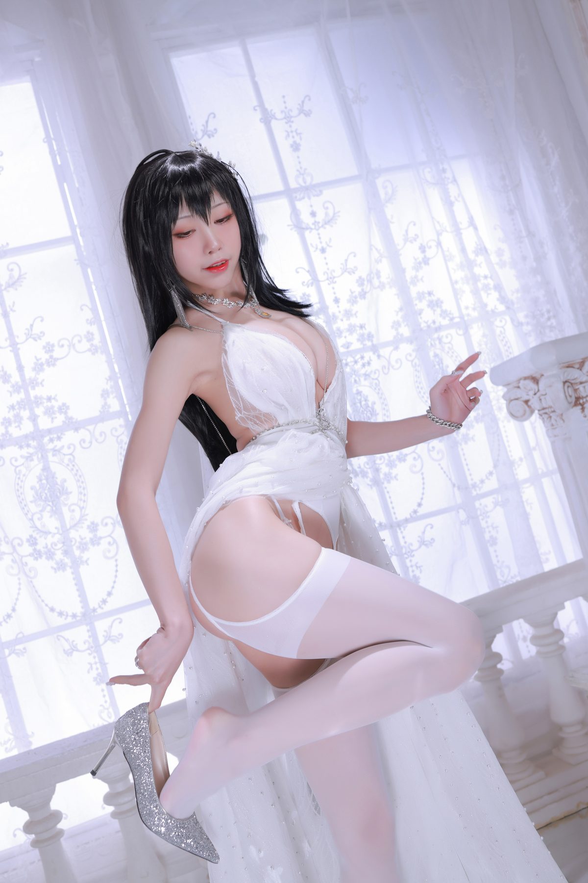 水淼Aqua 大凤婚纱 COS写真