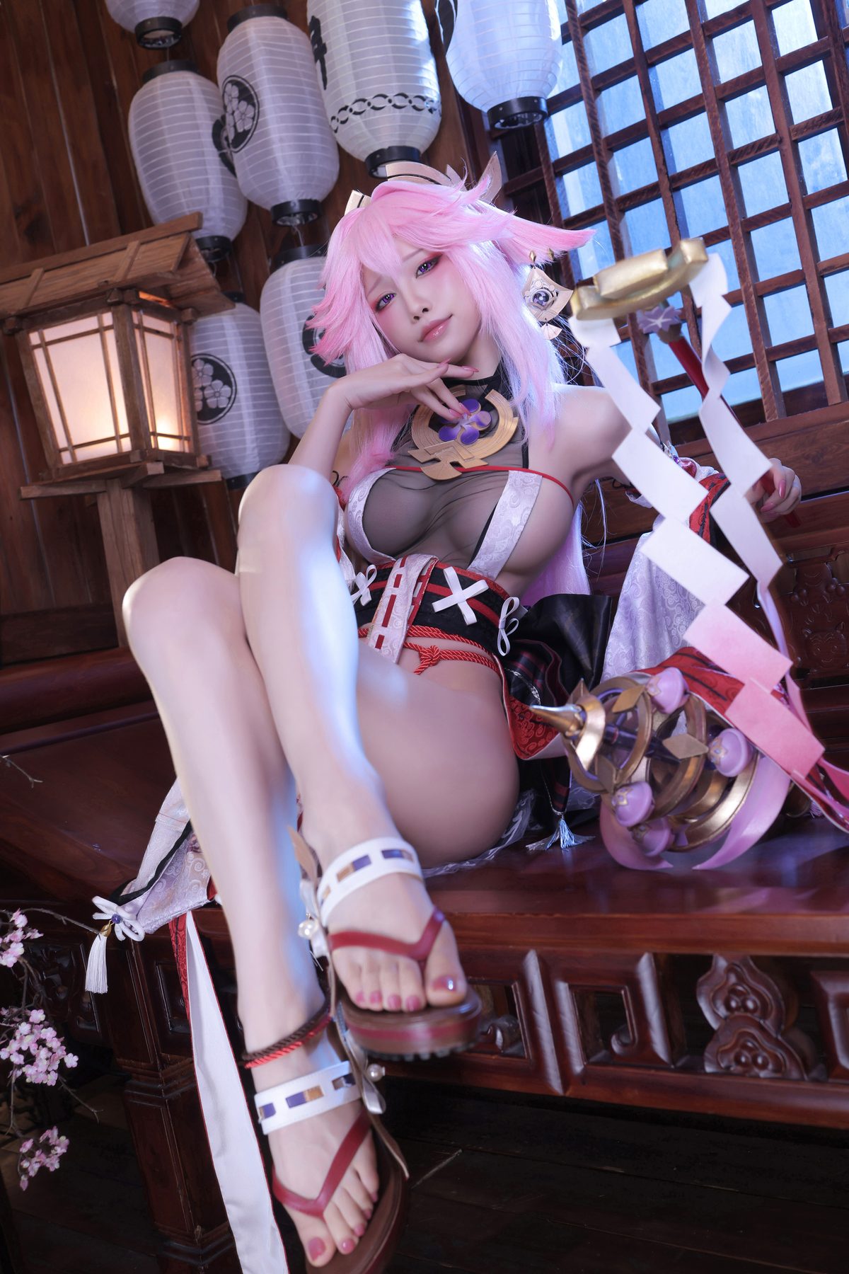 水淼Aqua 新八重神子 COS写真