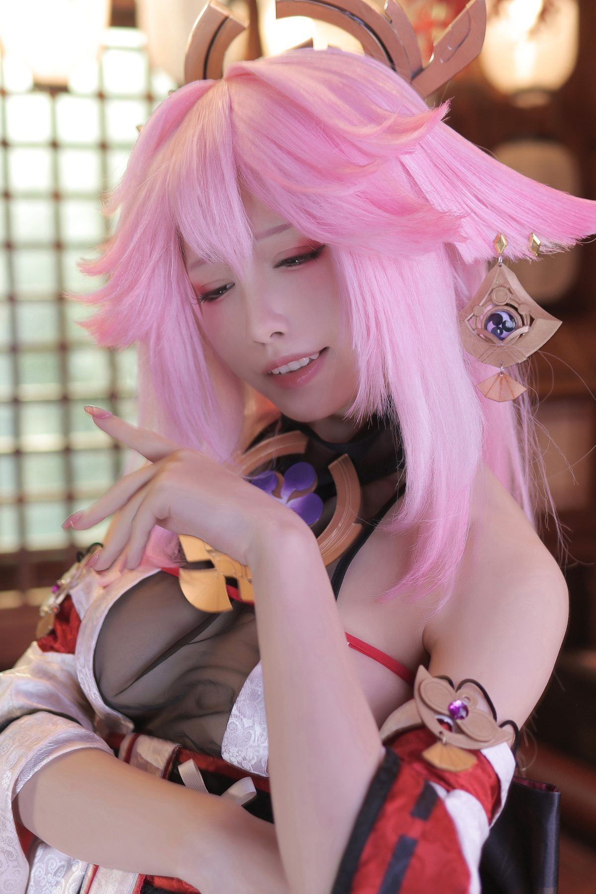水淼Aqua 新八重神子 COS写真