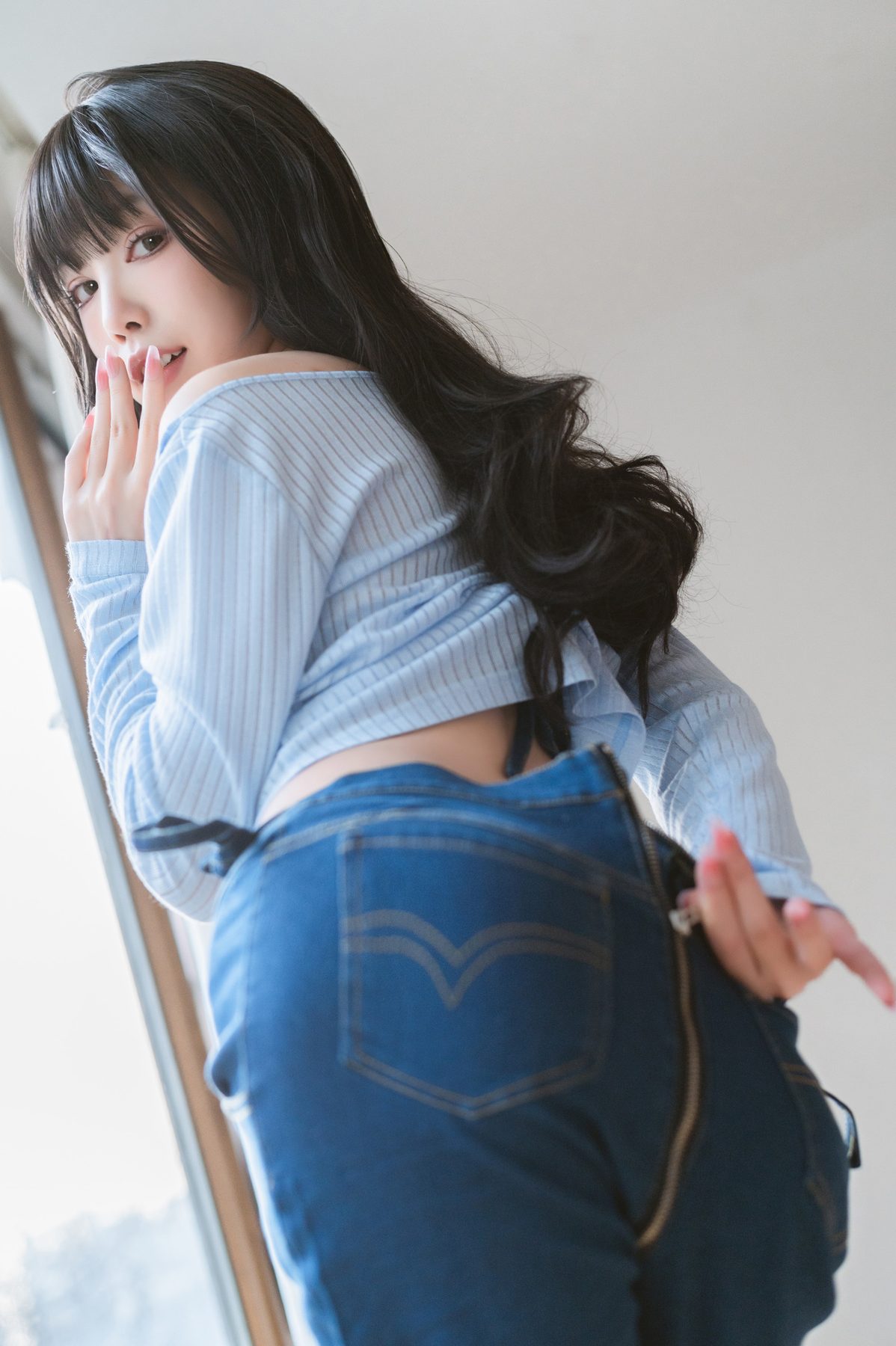 水淼Aqua 牛仔裤 COS写真