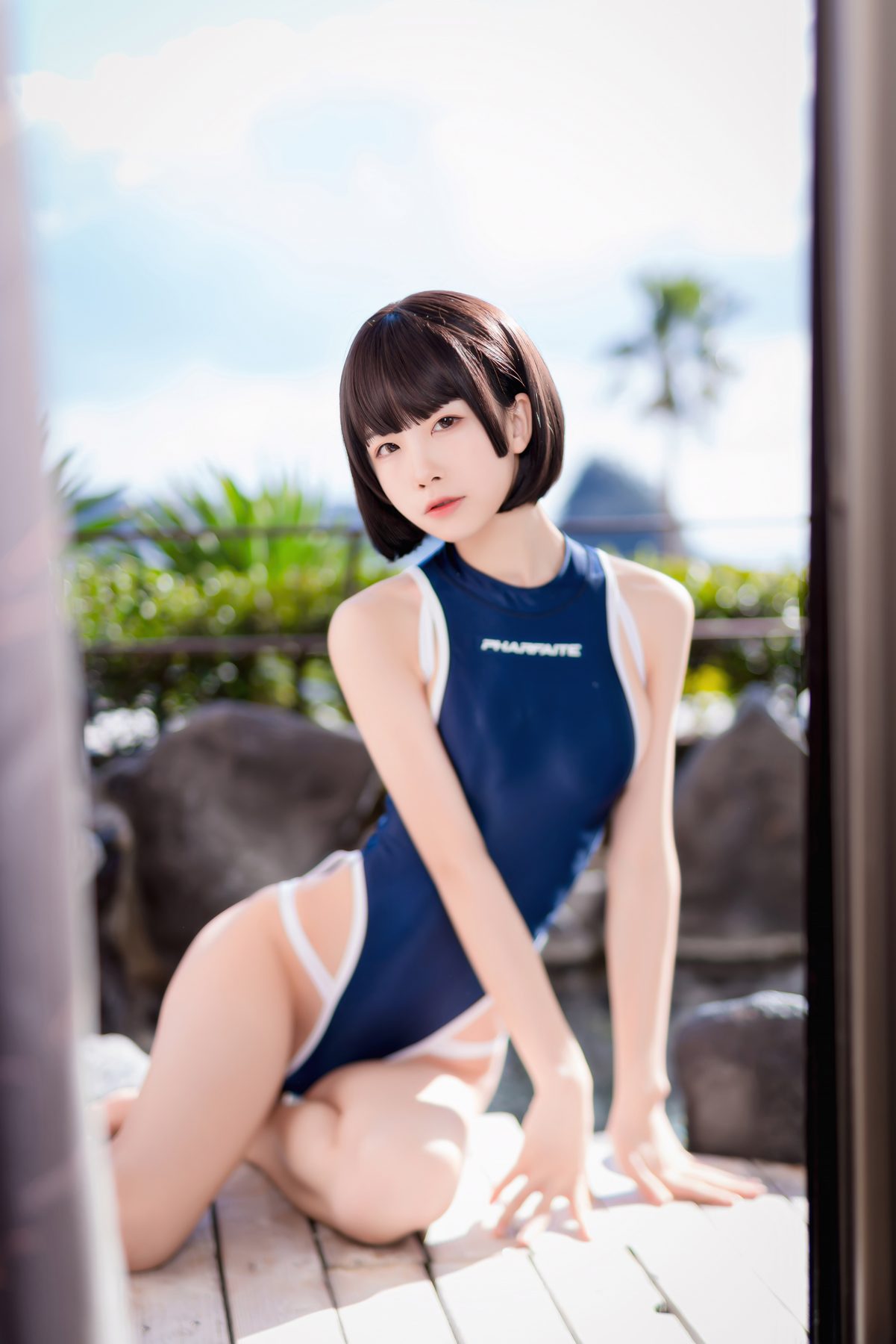 水淼Aqua 竞泳水着 COS写真