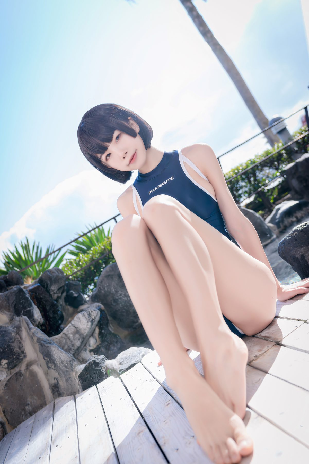 水淼Aqua 竞泳水着 COS写真