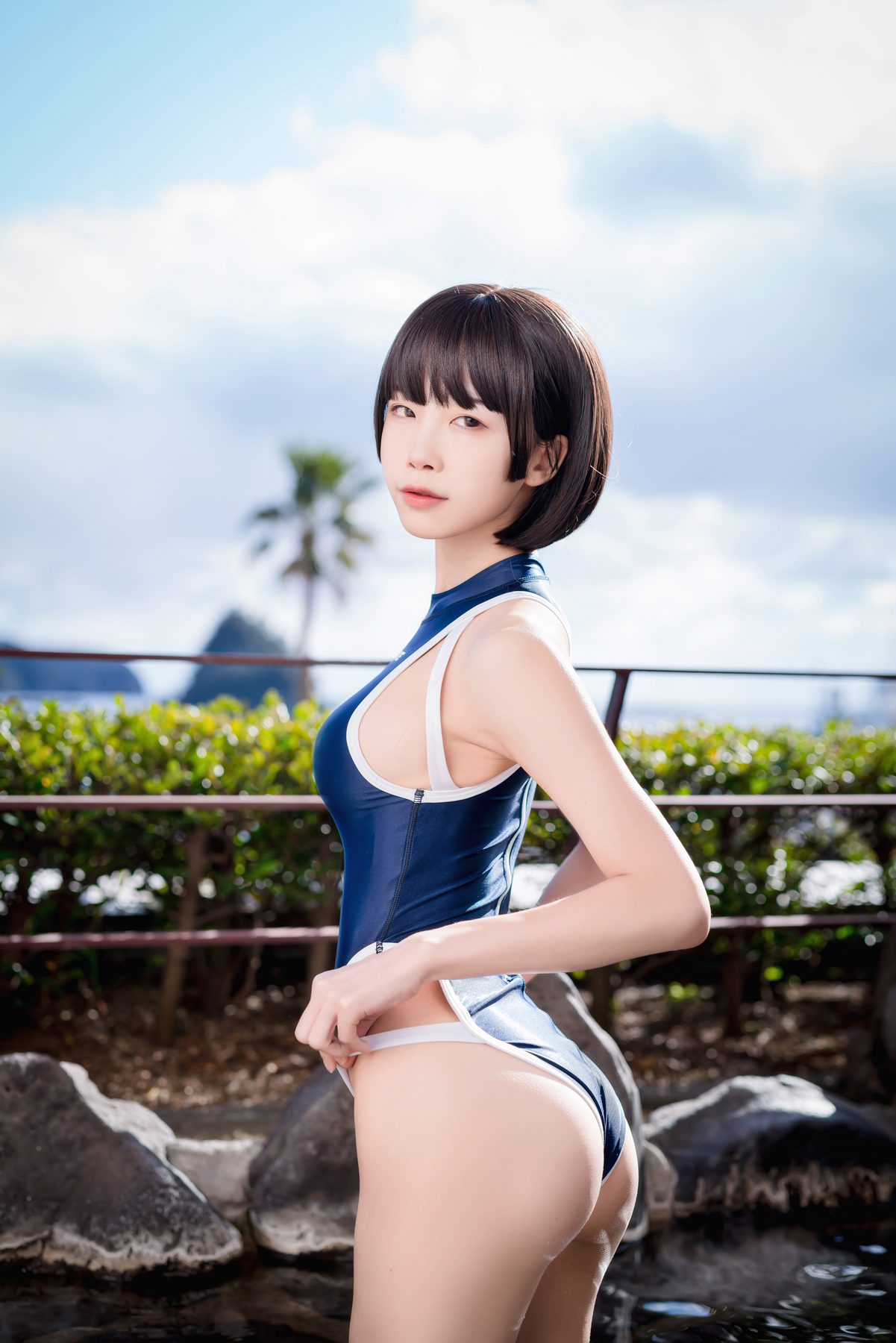 水淼Aqua 竞泳水着 COS写真