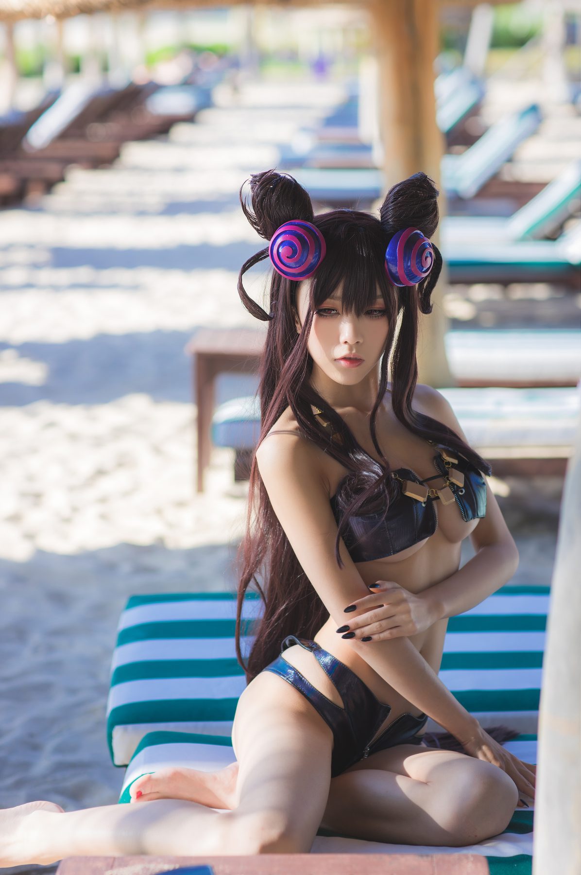 水淼Aqua 紫式部水着Ver COS写真