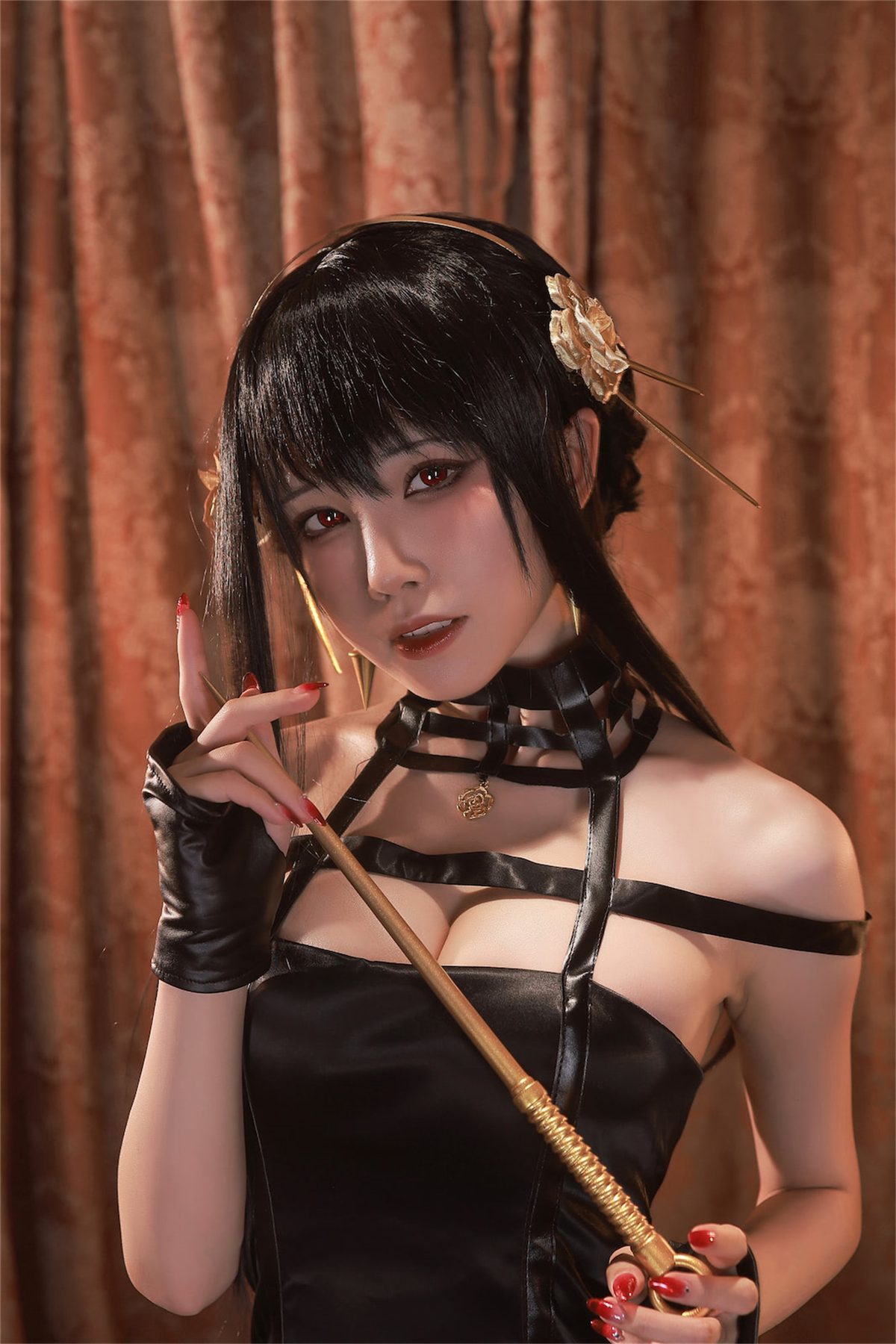 水淼Aqua 约尔 黑礼服 COS写真
