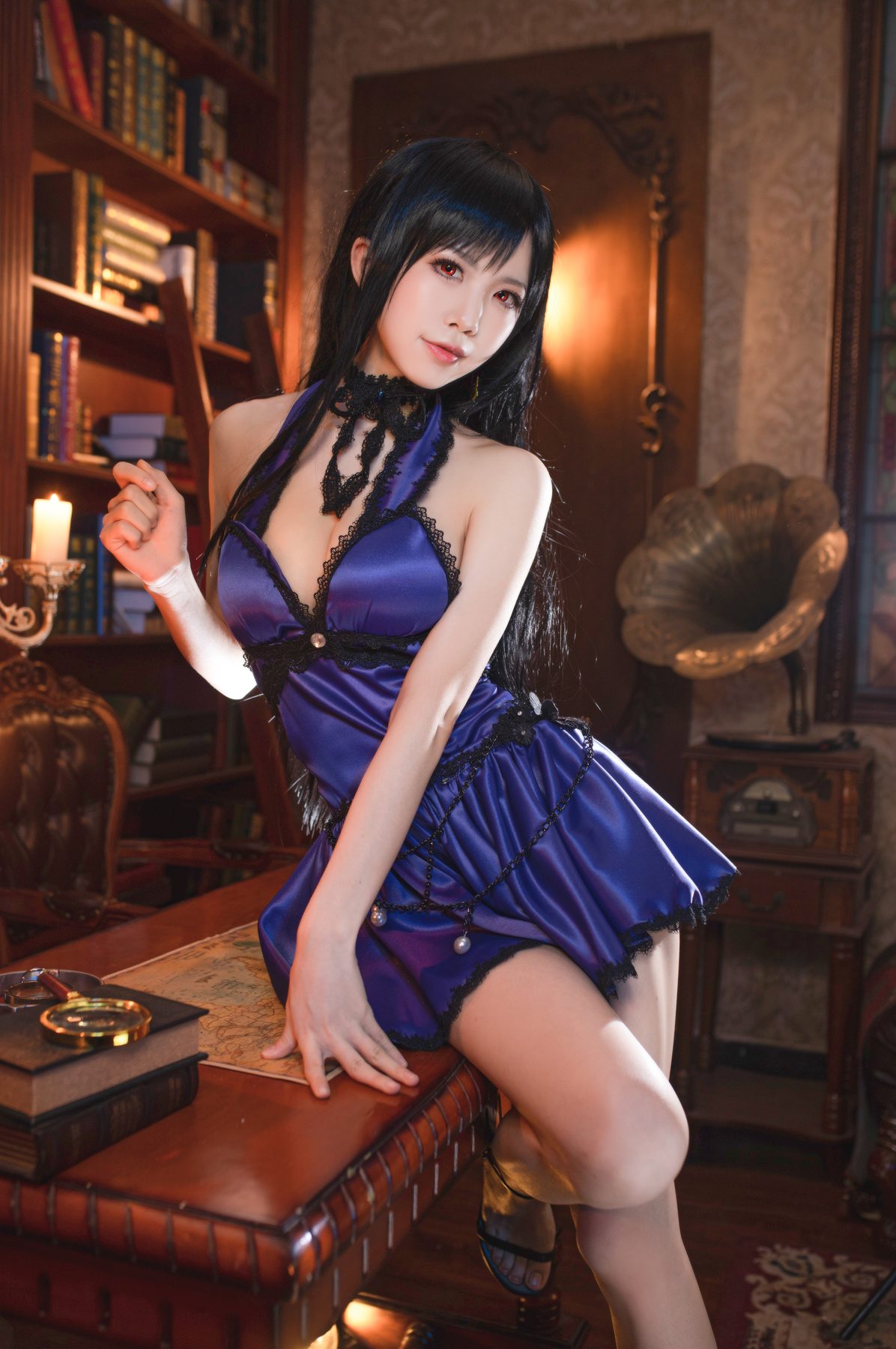 水淼Aqua 蒂法旗袍和礼服 COS写真