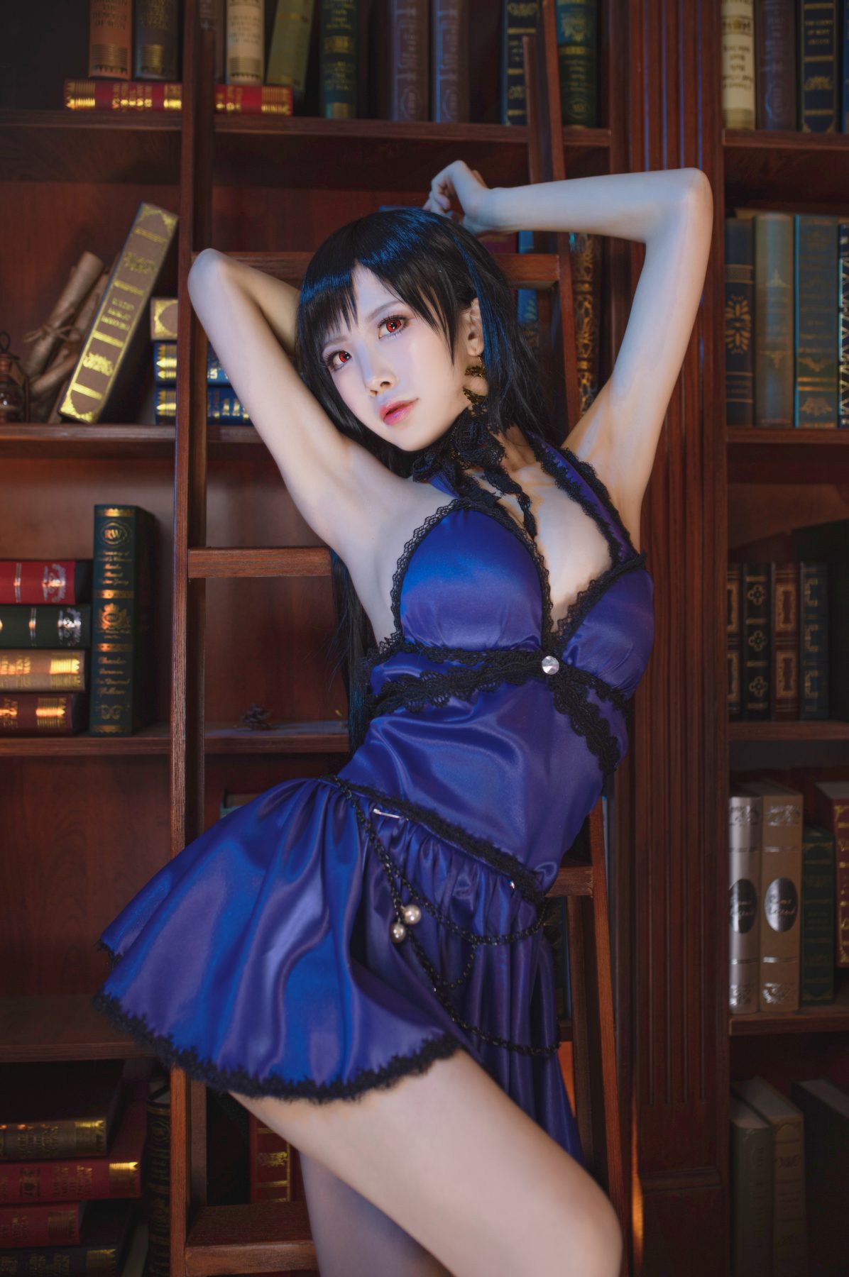 水淼Aqua 蒂法旗袍和礼服 COS写真