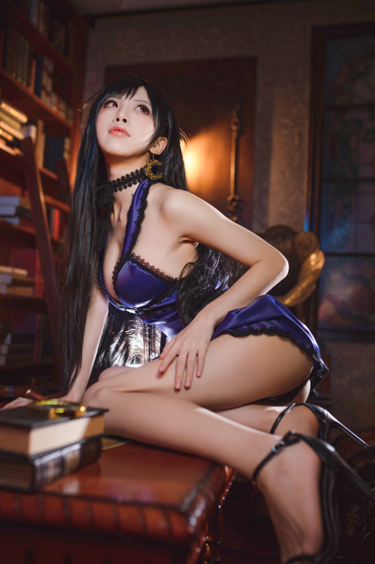 水淼Aqua 蒂法旗袍和礼服 COS写真