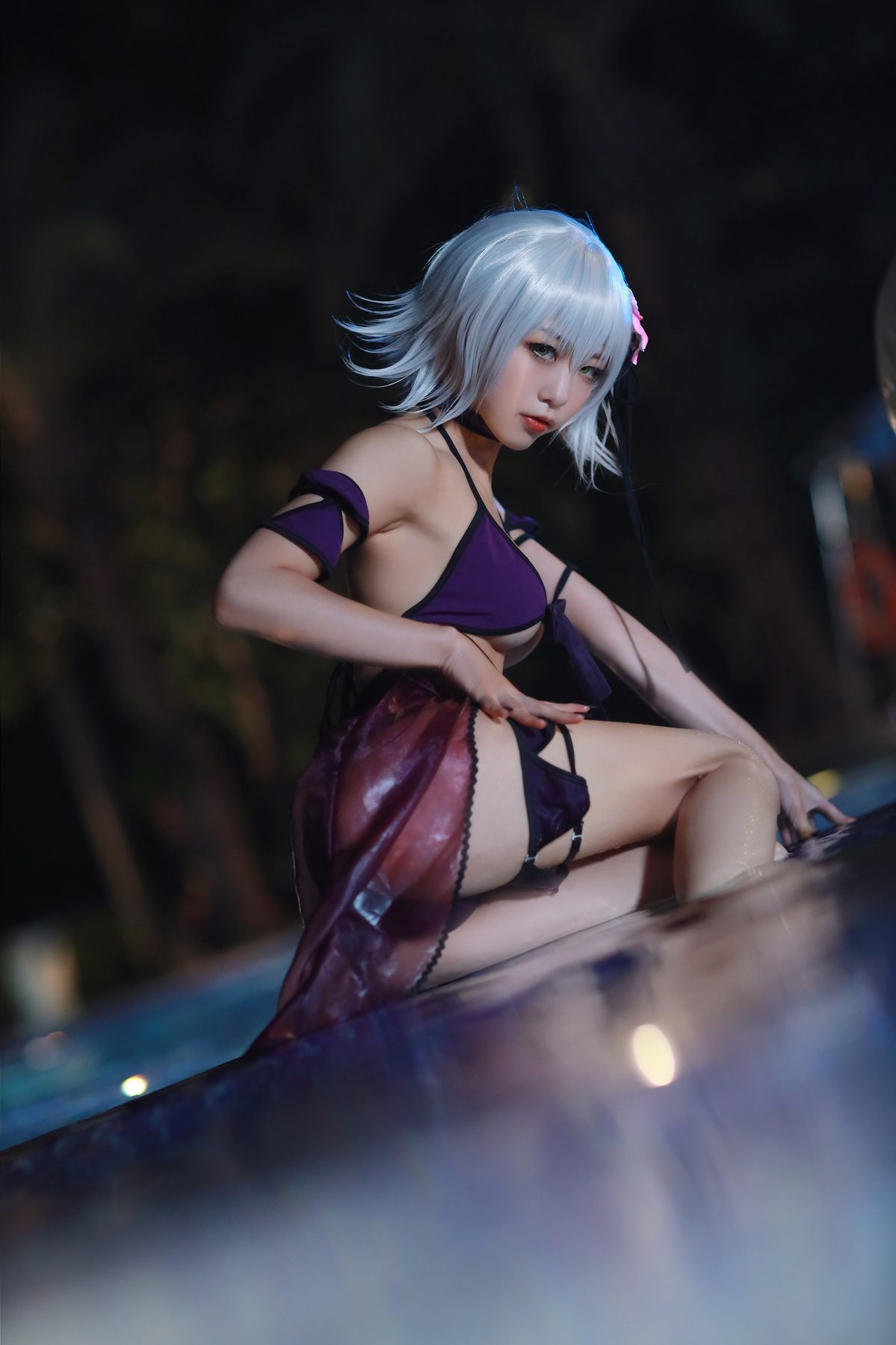 水淼Aqua 贞德泳装 COS写真