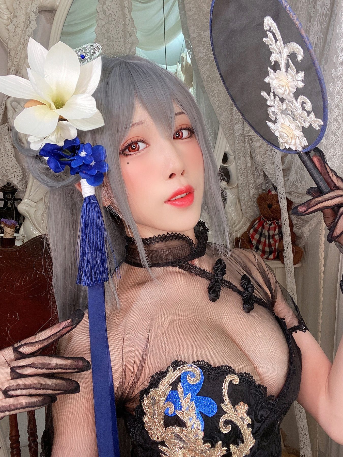 水淼Aqua 路易九世旗袍 COS写真