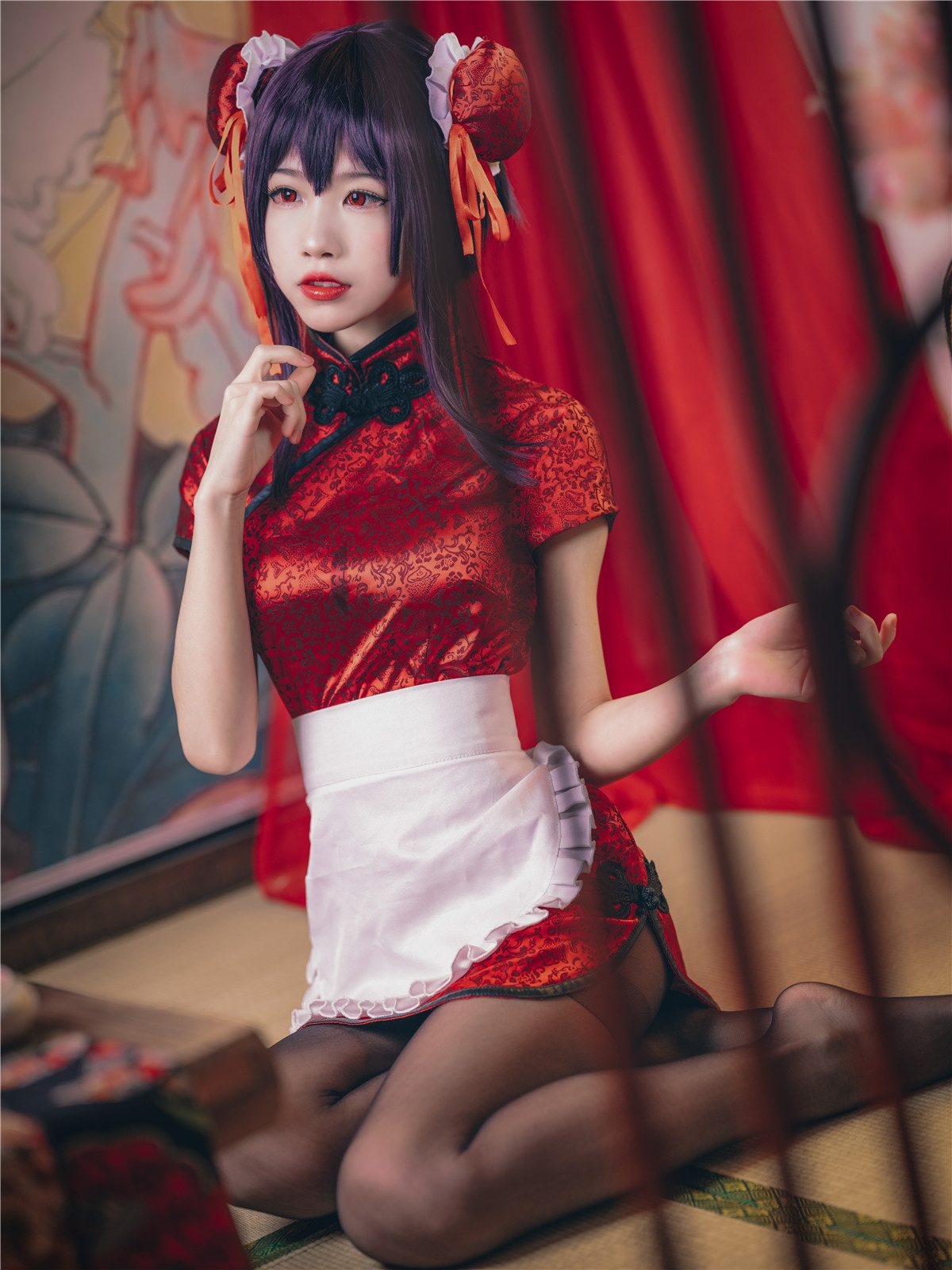 水淼Aqua 霞之丘诗羽 旗袍 COS写真