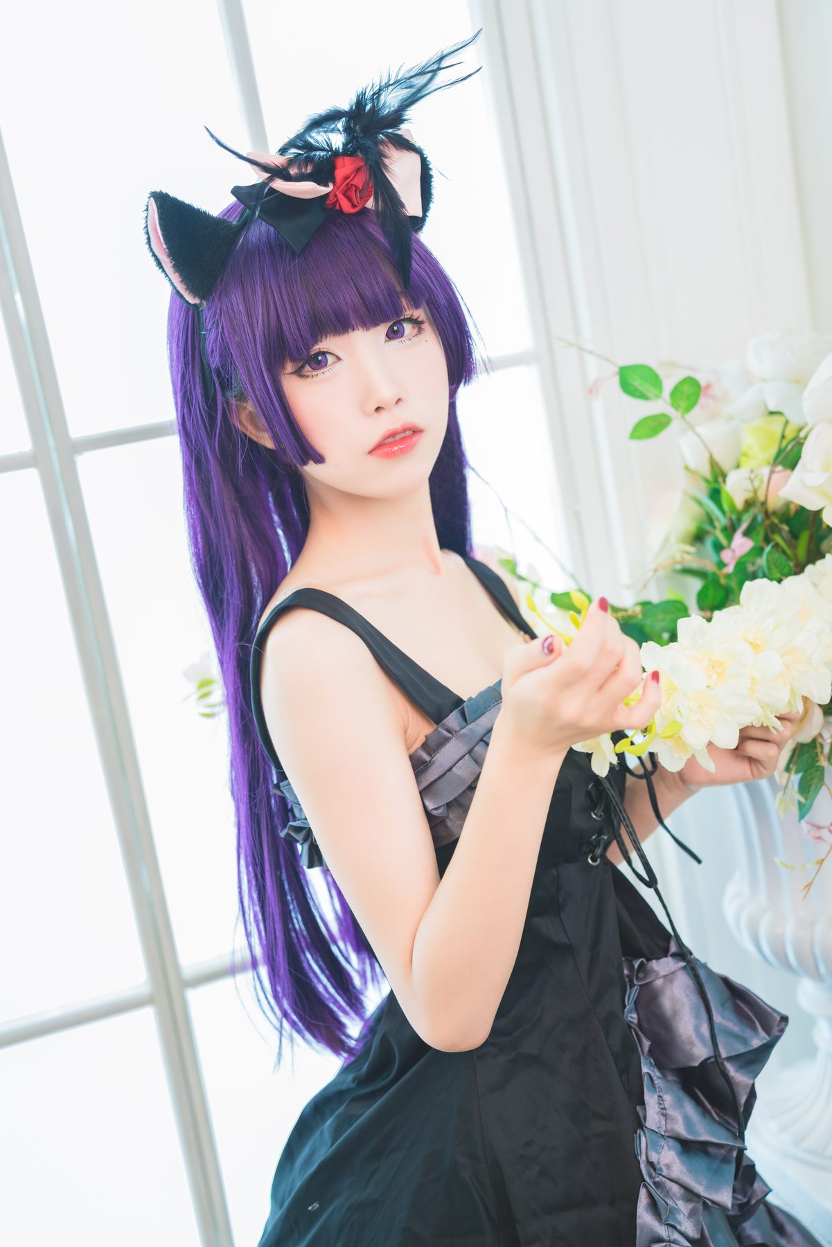 水淼Aqua 黑猫 冷门小礼服 COS写真