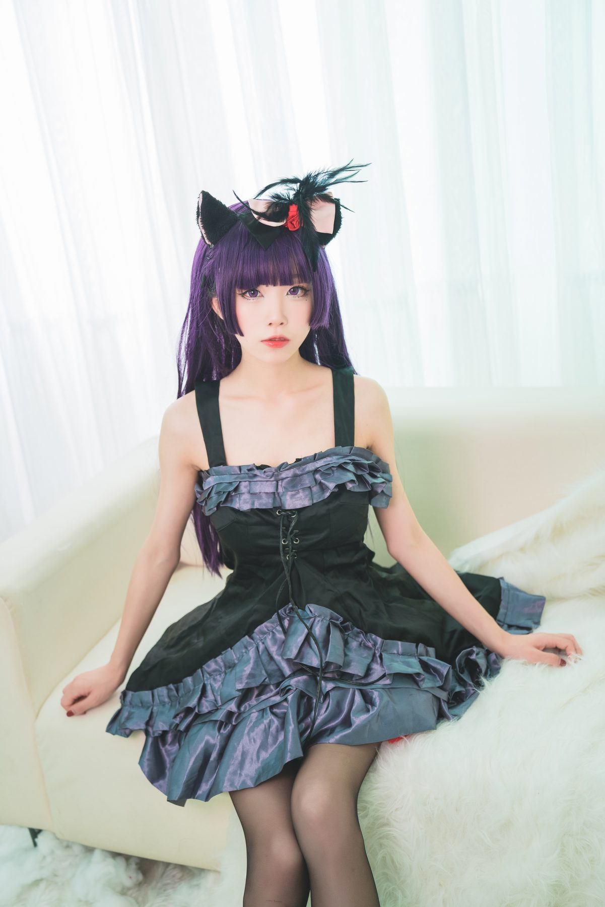 水淼Aqua 黑猫 冷门小礼服 COS写真