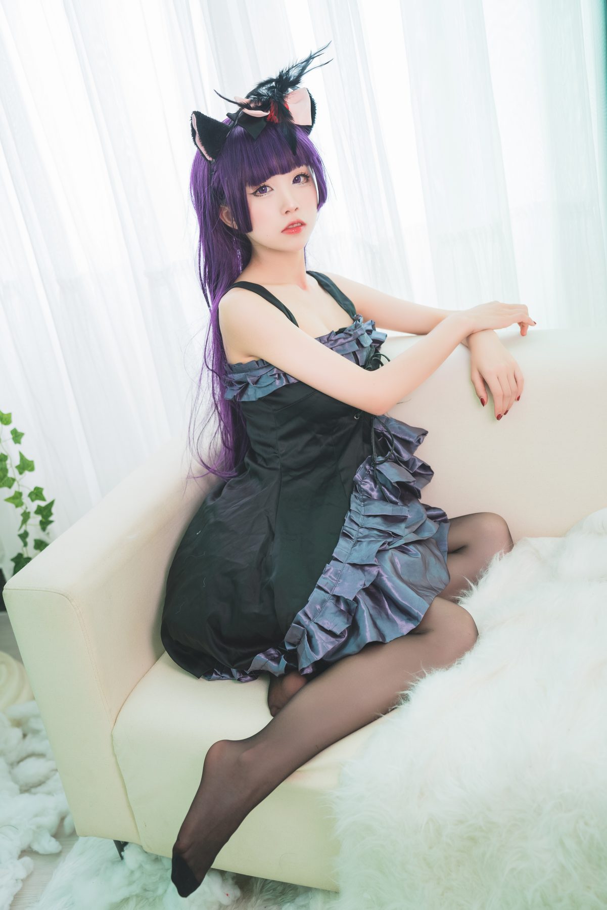 水淼Aqua cosplay写真_黑猫冷门小礼服合集 | 水淼Aqua COS黑猫全套图包 [9P-101M]
