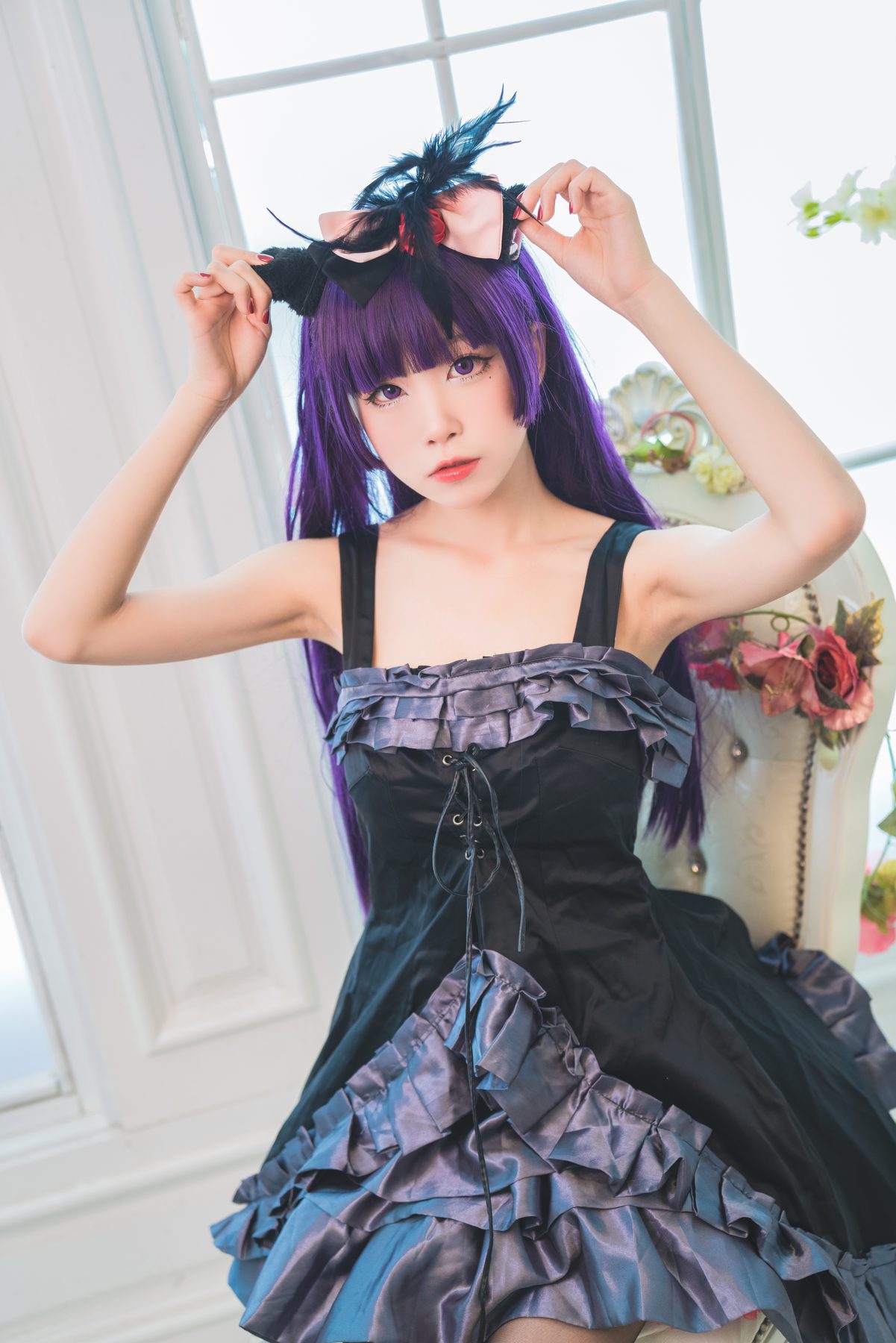 水淼Aqua 黑猫 冷门小礼服 COS写真